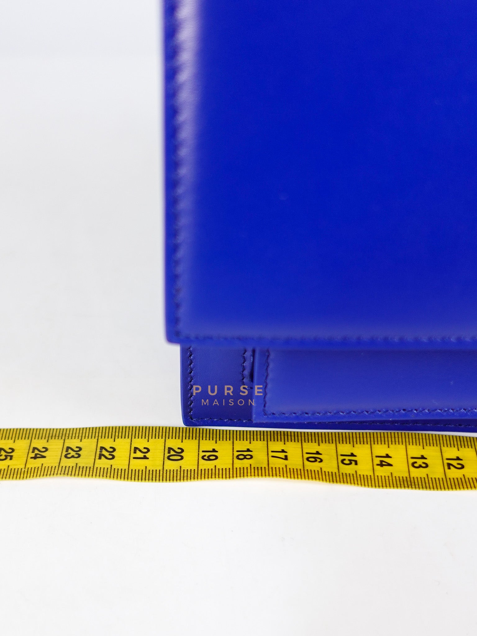 Sharp in Blue Smooth Calfskin Leather Crossbody Bag | Purse Maison Luxury Bags Shop