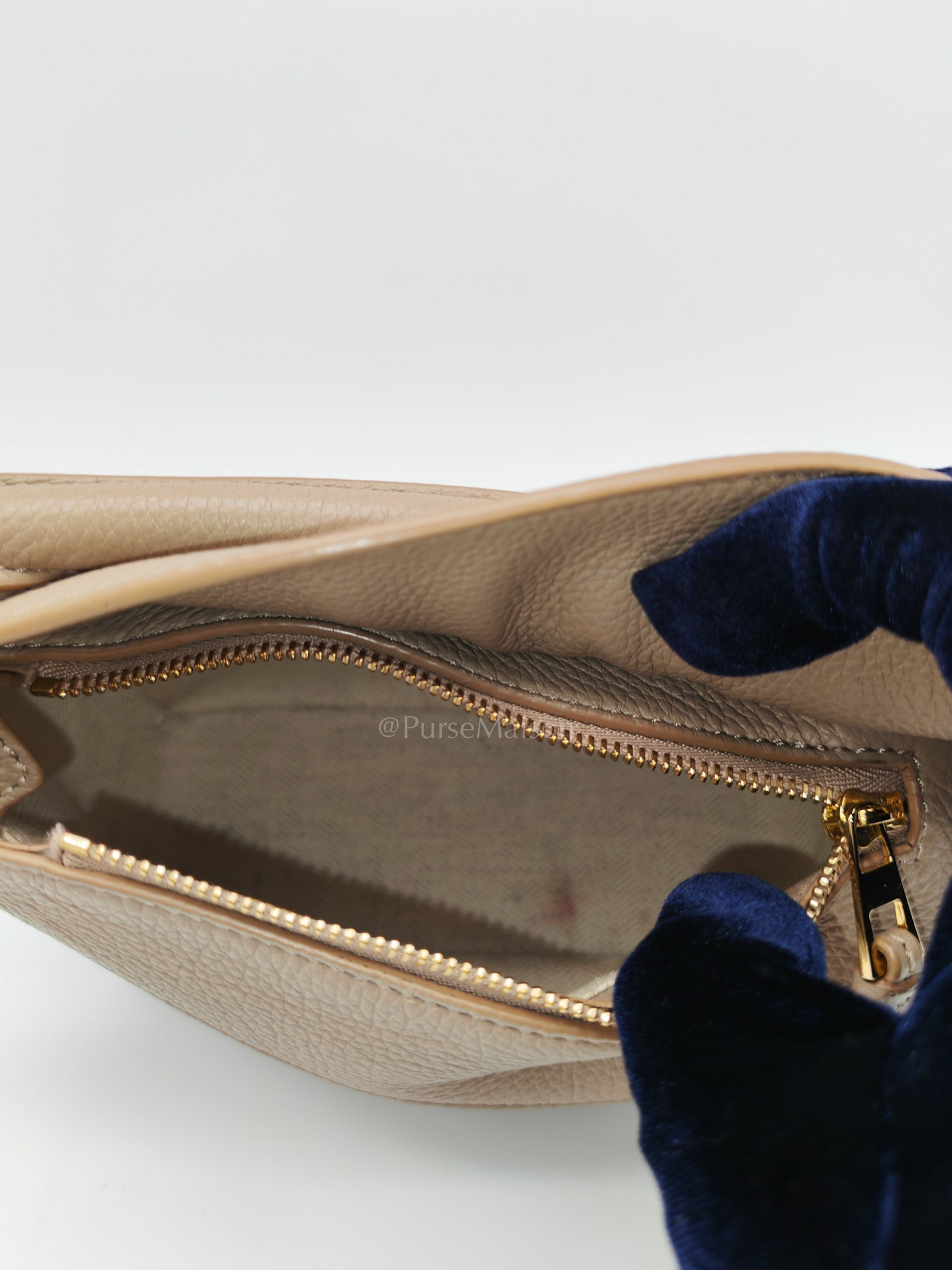 Loewe Puzzle Edge Bag in Dark Beige Soft Grained Calfskin Leather and Gold Hardware