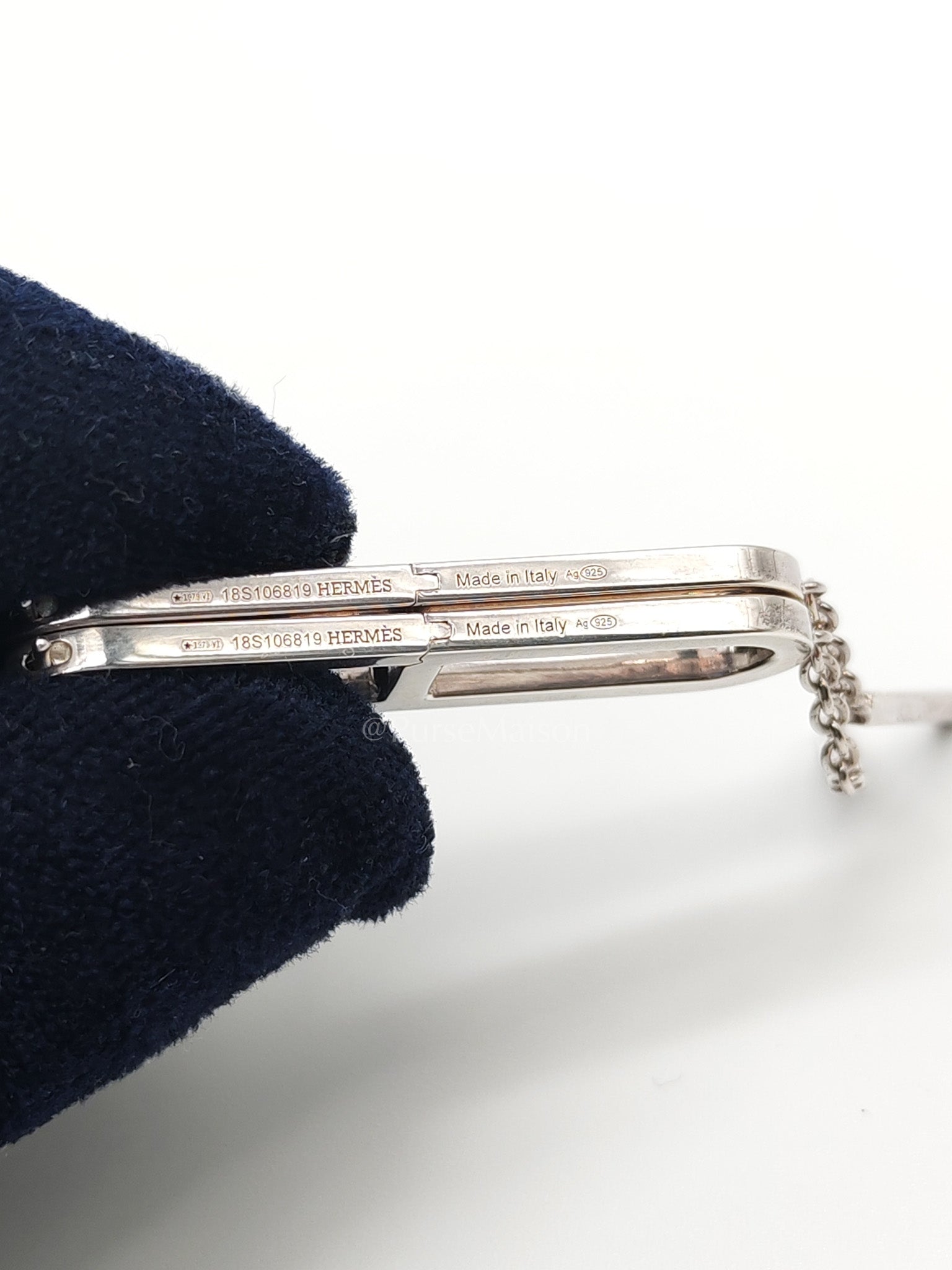 Ever Chaine D “Ancre H Drop Silver Earings