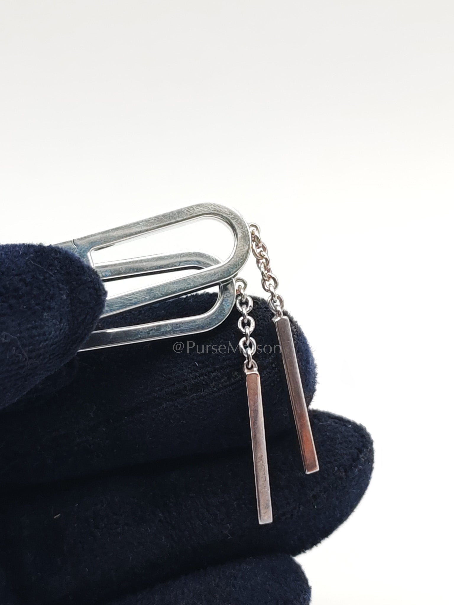 Ever Chaine D “Ancre H Drop Silver Earings