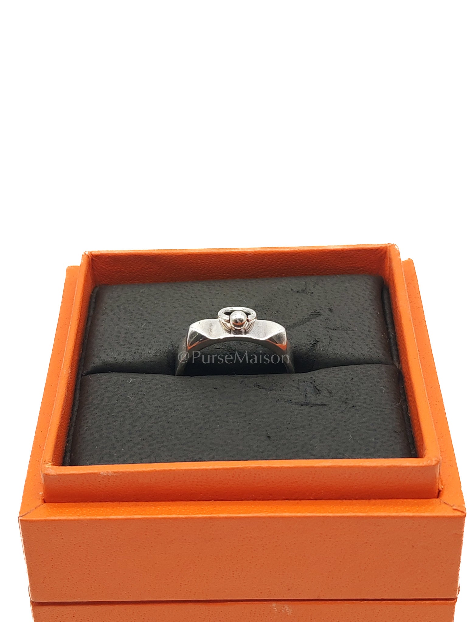 Sterling Silver Collier De Chien Ring Size 55
