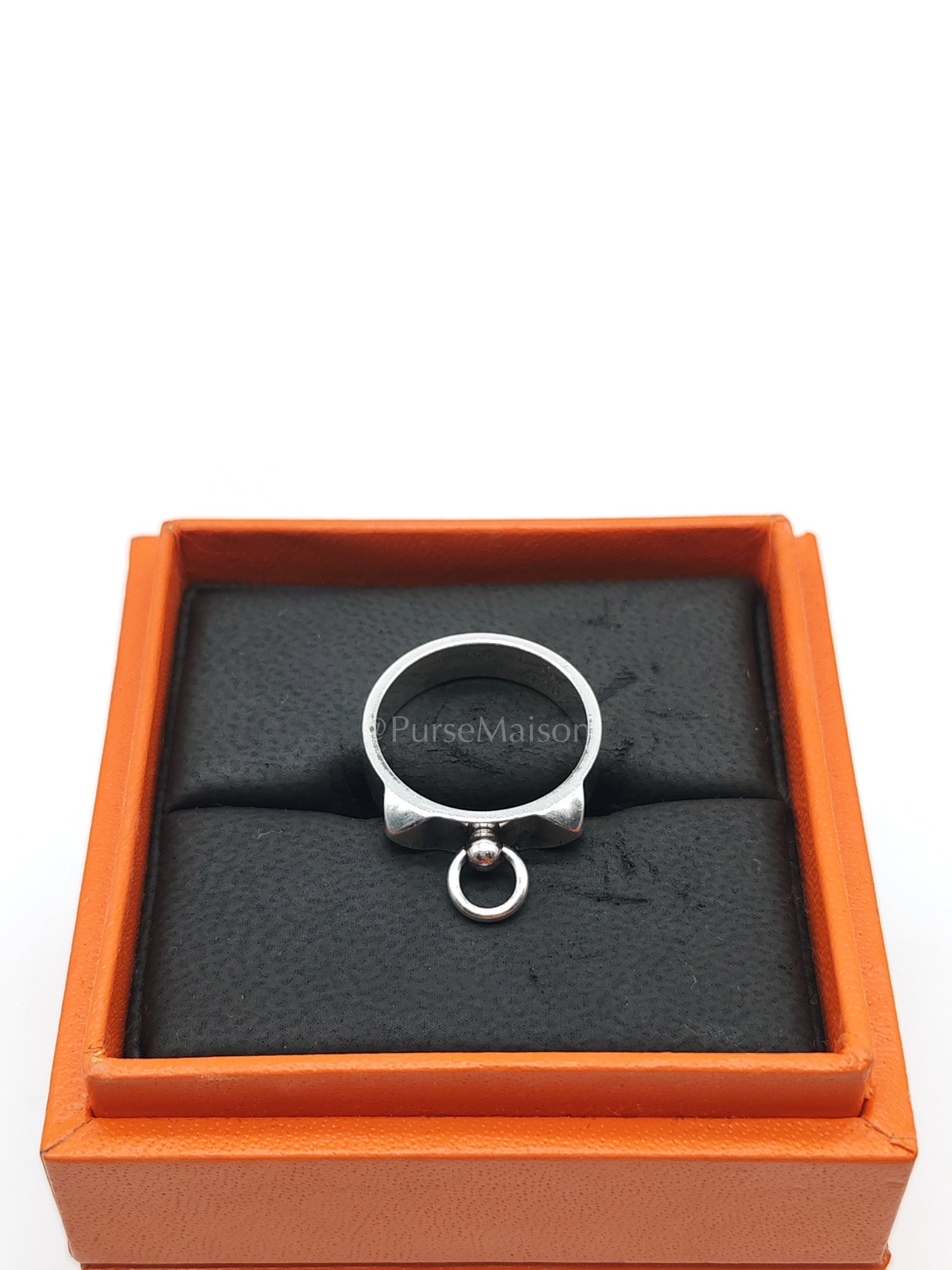 Sterling Silver Collier De Chien Ring Size 55