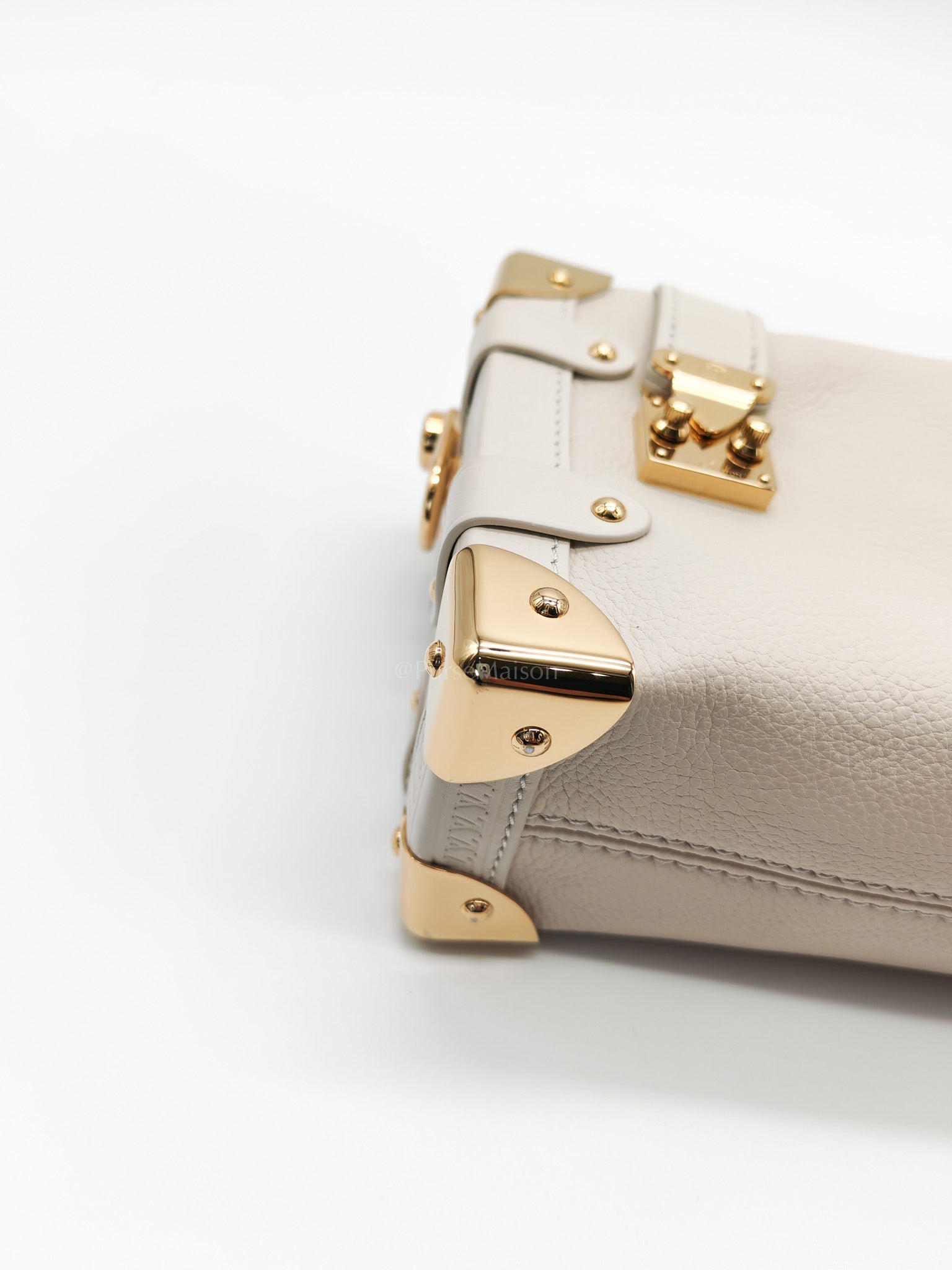 Side Trunk PM in Grained Soft Calfskin Leather Shoulder Bag (Microchip) | Purse Maison Luxury Bags Shop