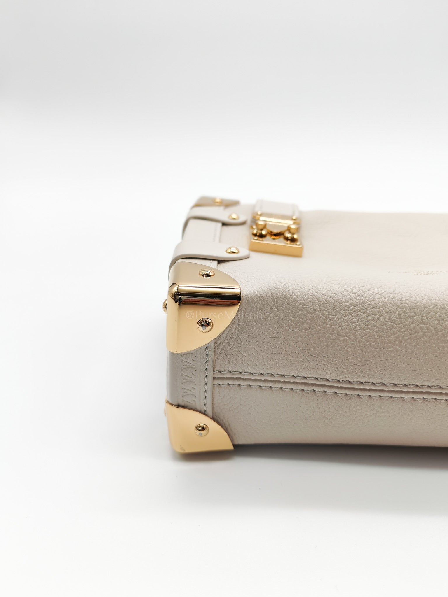 Side Trunk PM in Grained Soft Calfskin Leather Shoulder Bag (Microchip) | Purse Maison Luxury Bags Shop