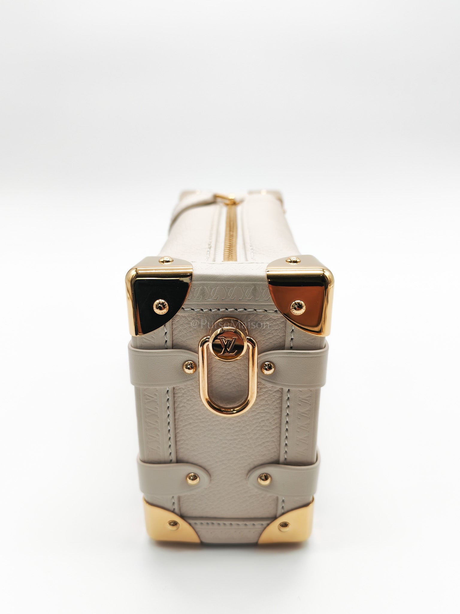 Side Trunk PM in Grained Soft Calfskin Leather Shoulder Bag (Microchip) | Purse Maison Luxury Bags Shop