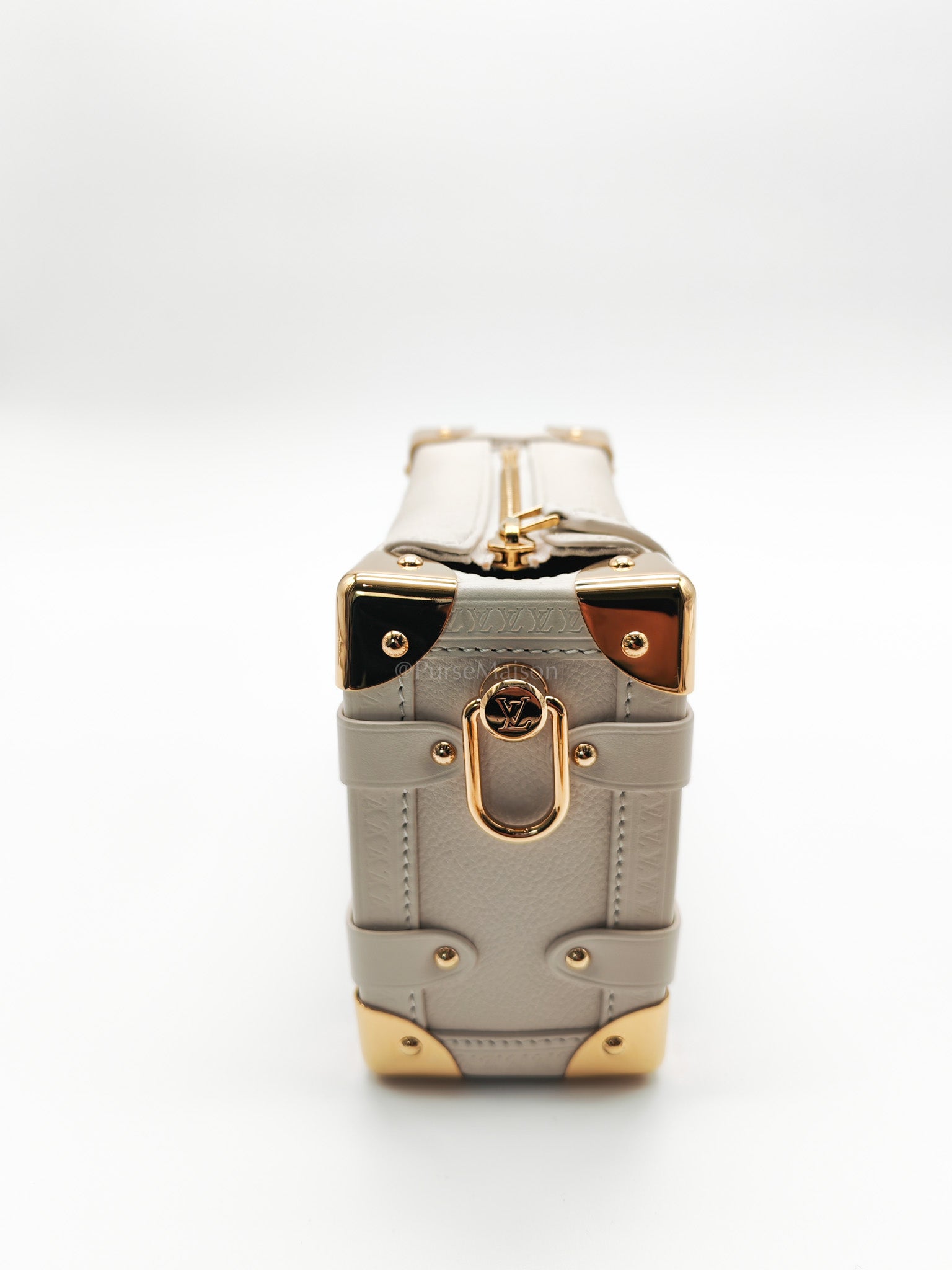 Side Trunk PM in Grained Soft Calfskin Leather Shoulder Bag (Microchip) | Purse Maison Luxury Bags Shop