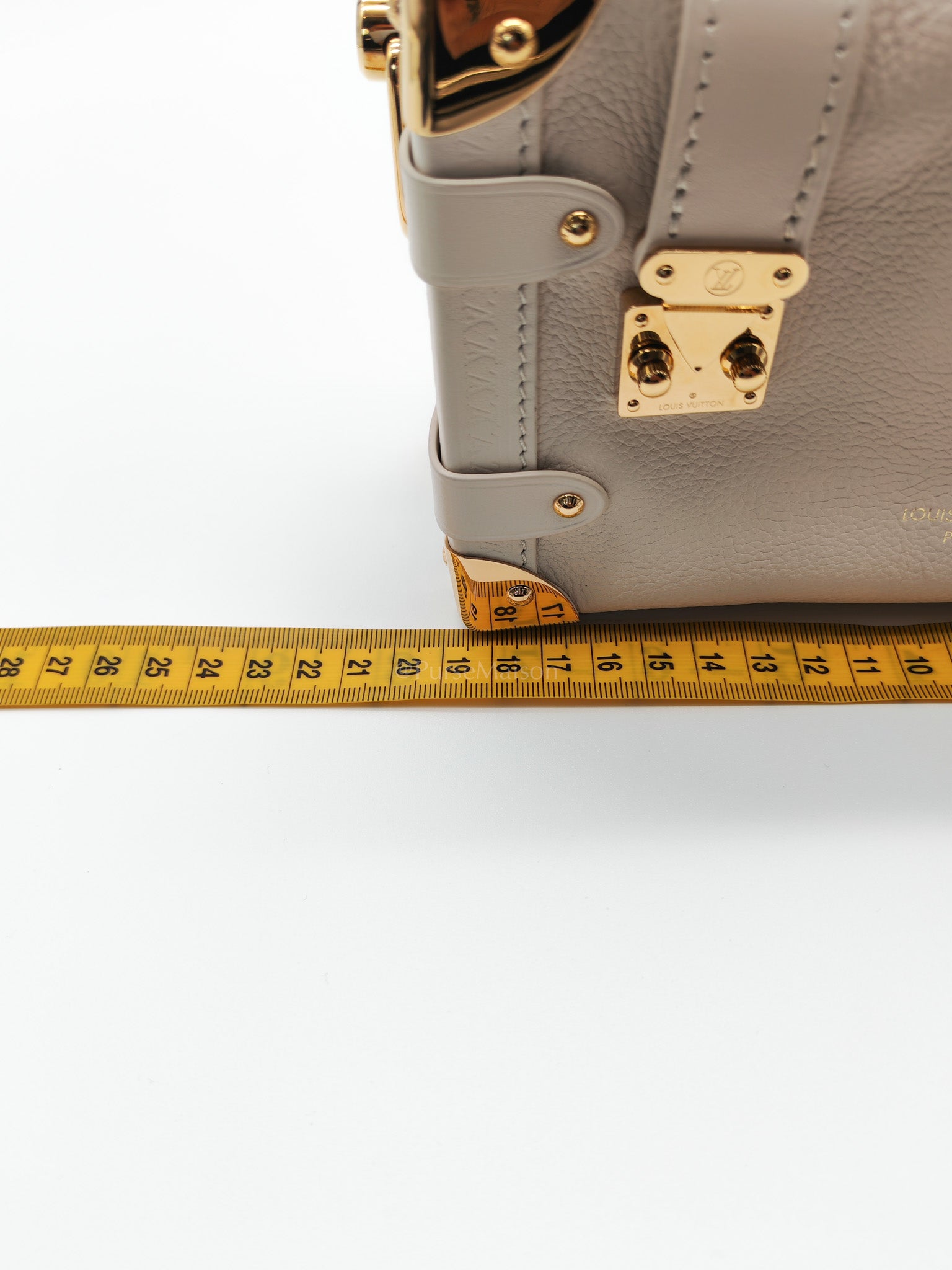 Side Trunk PM in Grained Soft Calfskin Leather Shoulder Bag (Microchip) | Purse Maison Luxury Bags Shop