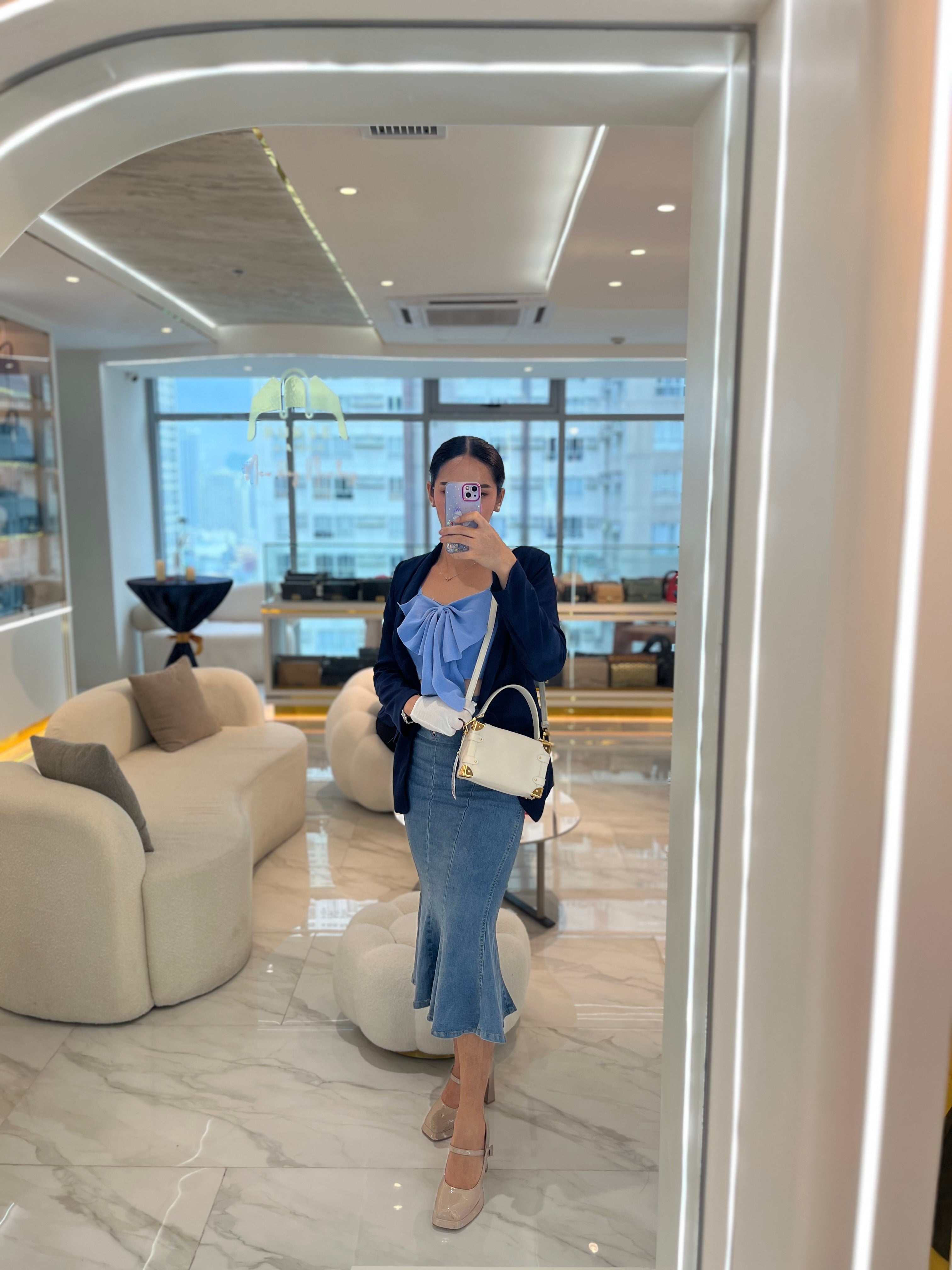 Side Trunk PM in Grained Soft Calfskin Leather Shoulder Bag (Microchip) | Purse Maison Luxury Bags Shop