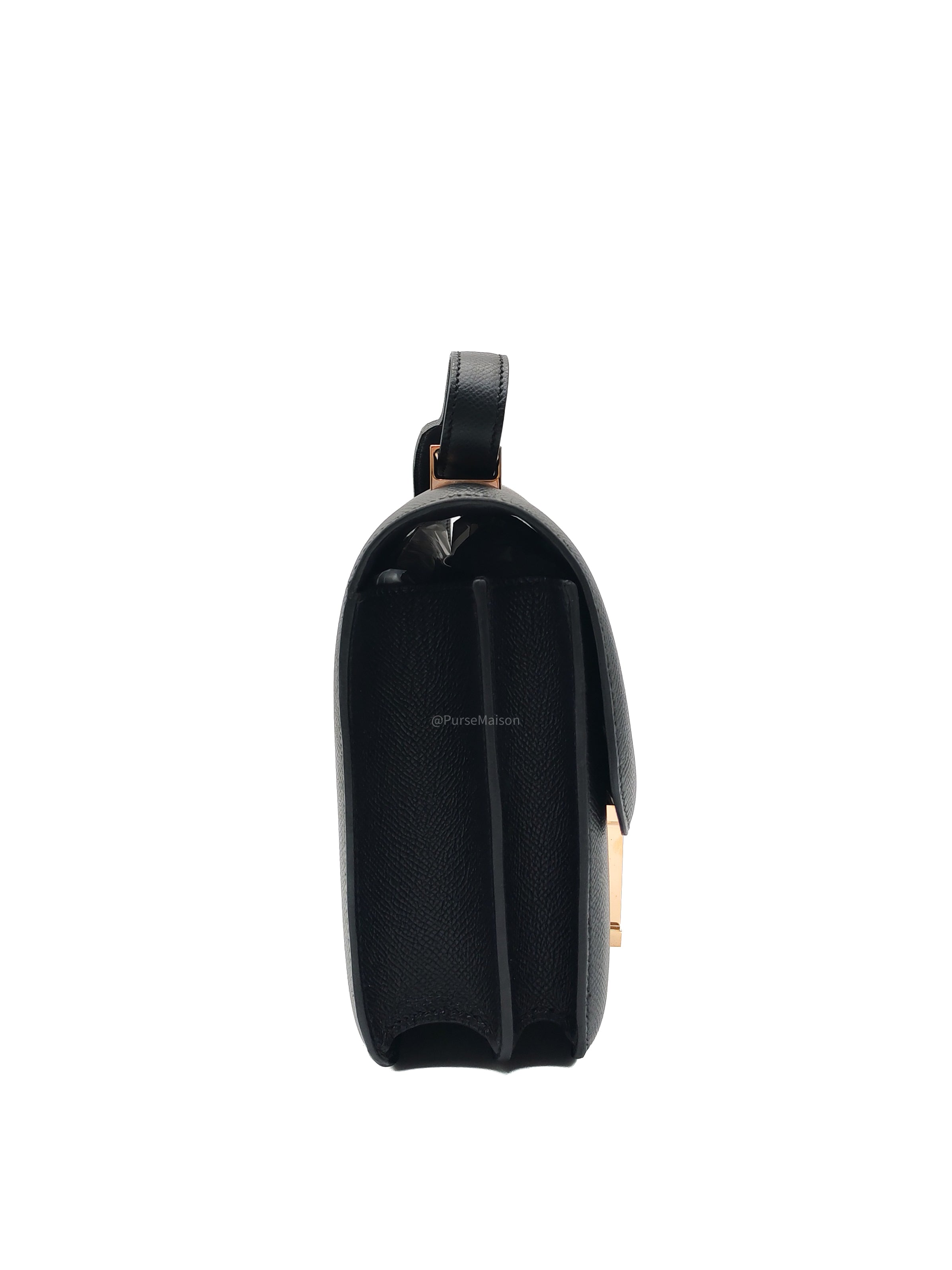 Hermes Constance 24 in Black Epsom Leather and Rose Gold Hardware Stamp A (2017)