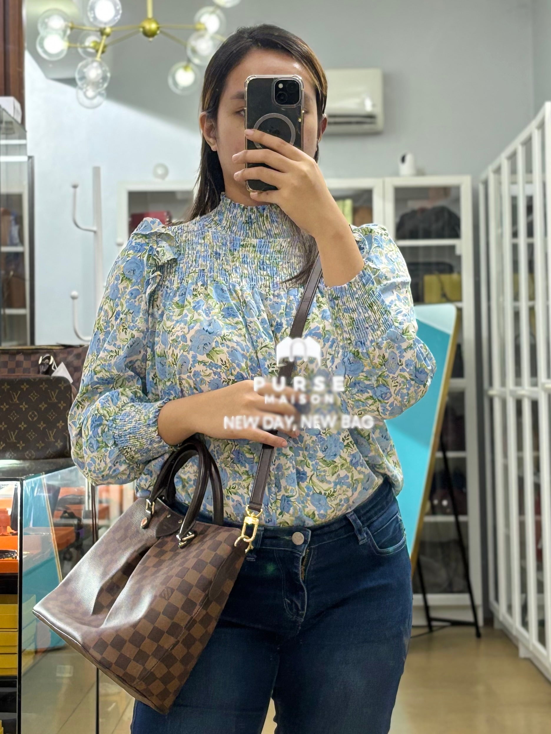 Siena MM in Damier Ebene Canvas (TBO169) | Purse Maison Luxury Bags Shop
