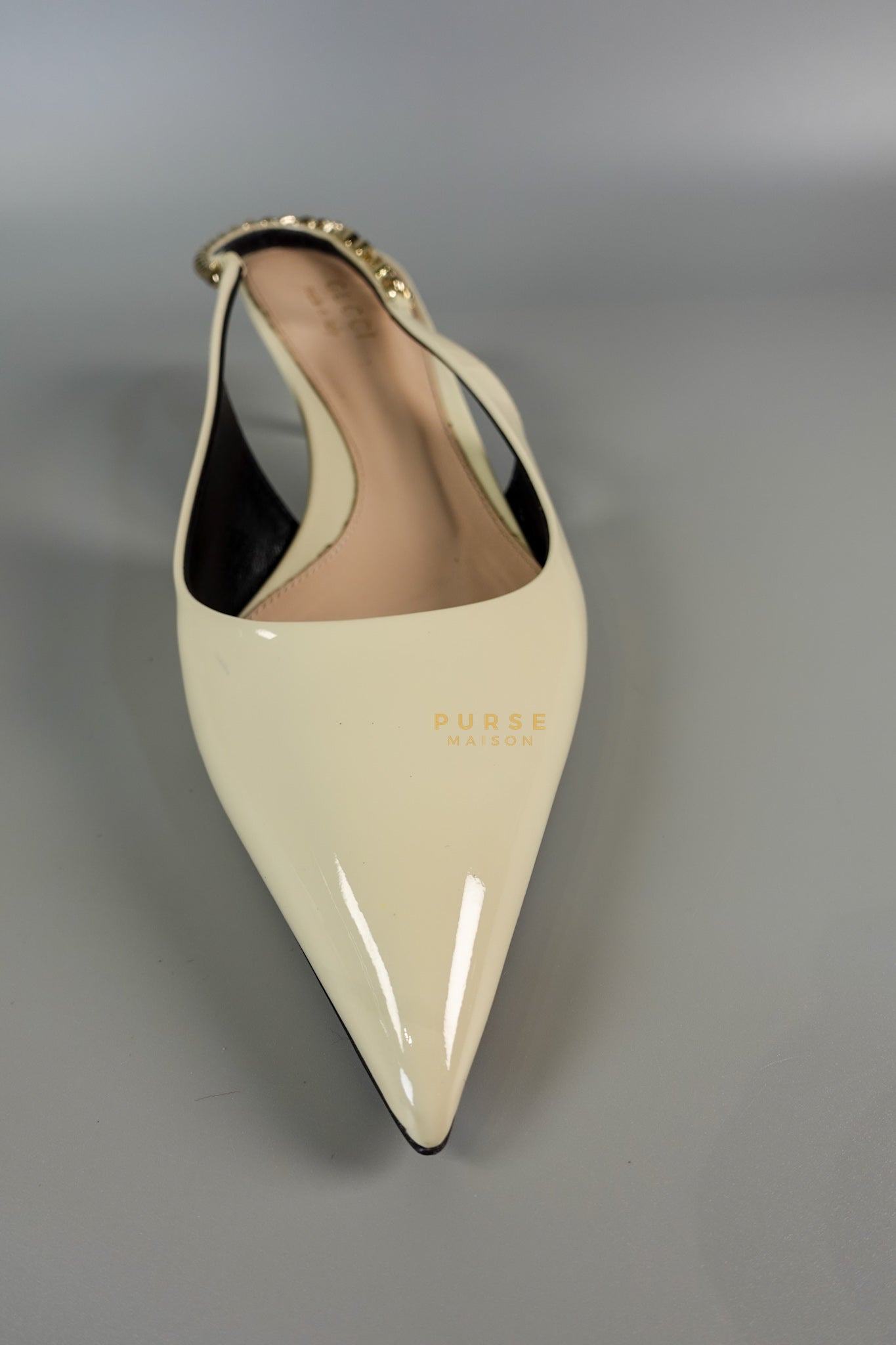 Signoria Slingback Pumps in White Size 39 EU (26 cm) | Purse Maison Luxury Bags Shop