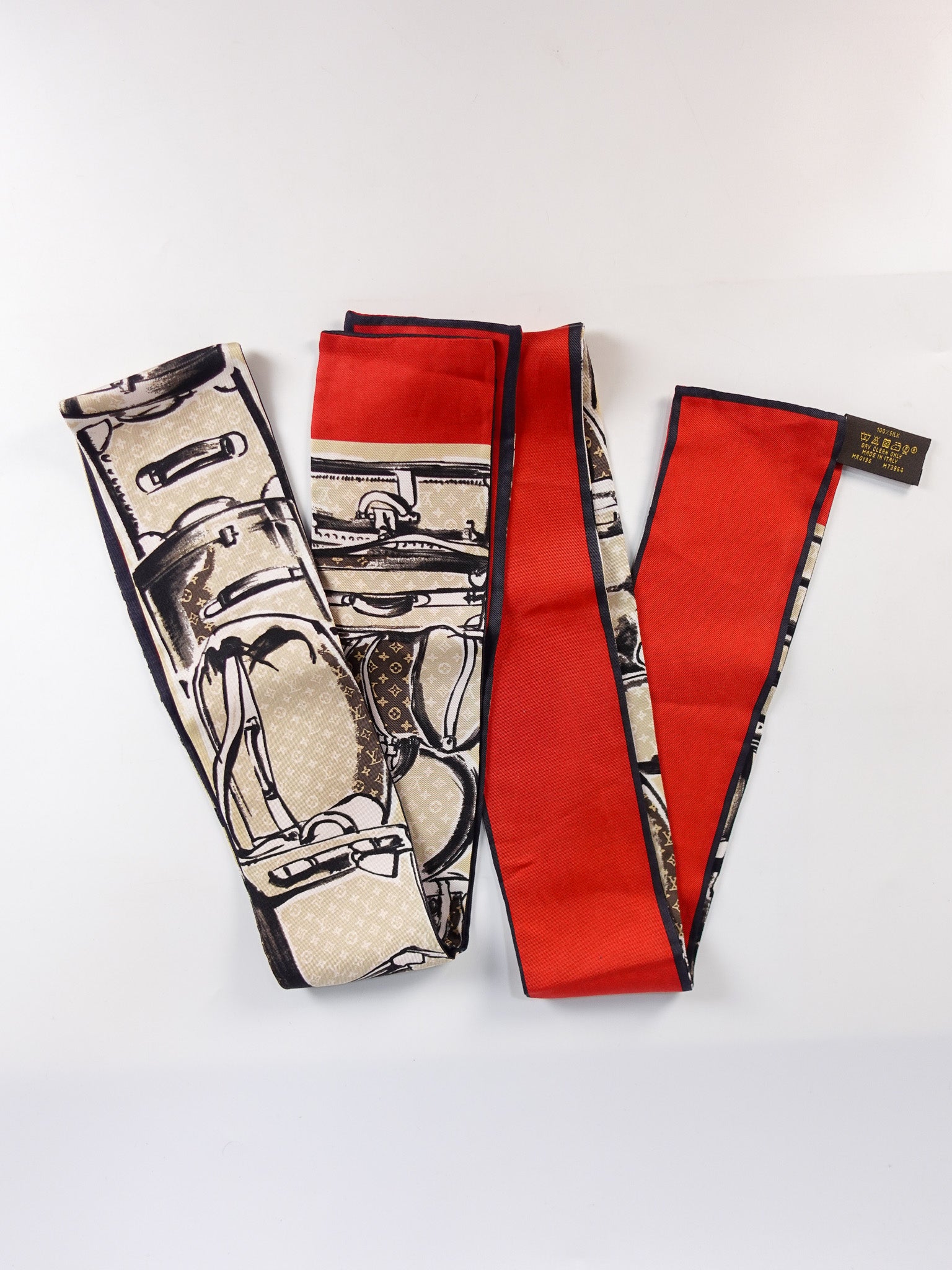 Silk Monogram Trunks Bandeau – Brown | Purse Maison Luxury Bags Shop