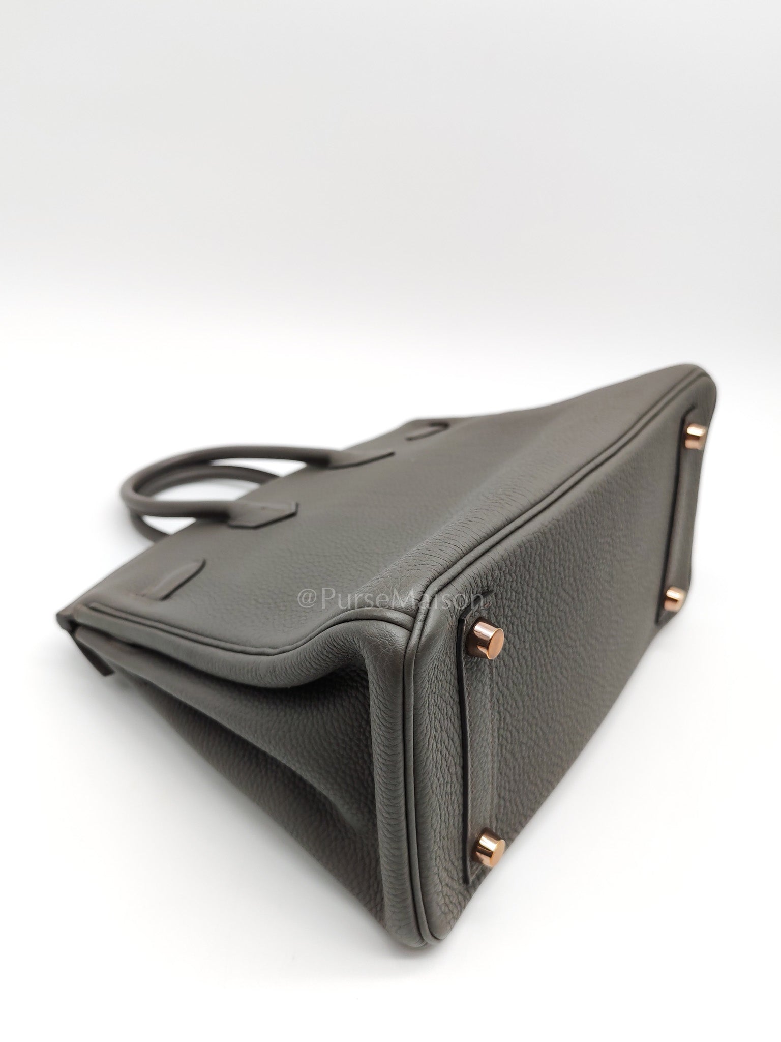Birkin 25 Retourne Etain in Togo Leather and Rose Gold Hardware Stamp Z (2021)