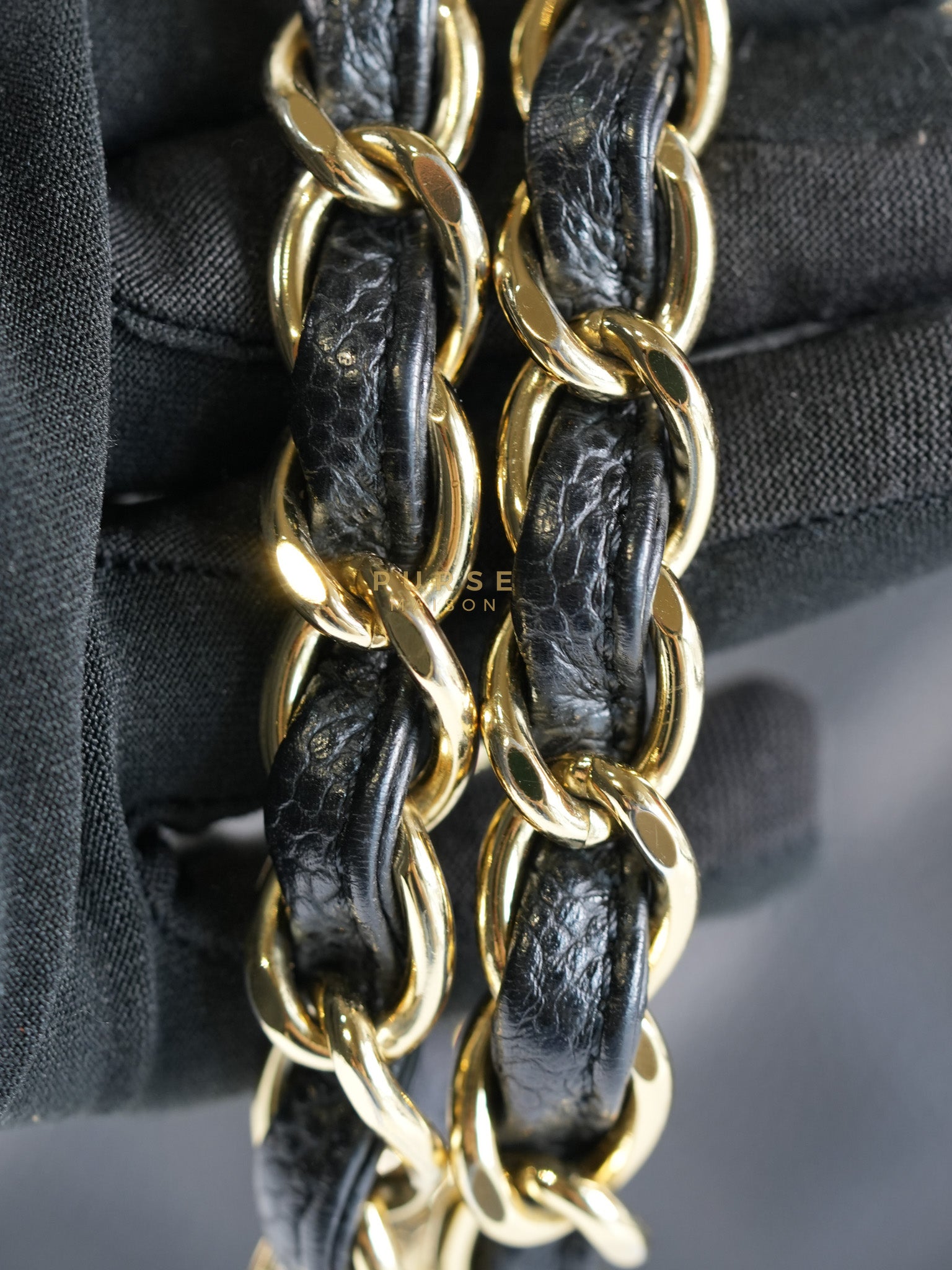 Single Flap Maxi Bag in Black Caviar Leather Gold Hardware Series 13) | Purse Maison Luxury Bags Shop