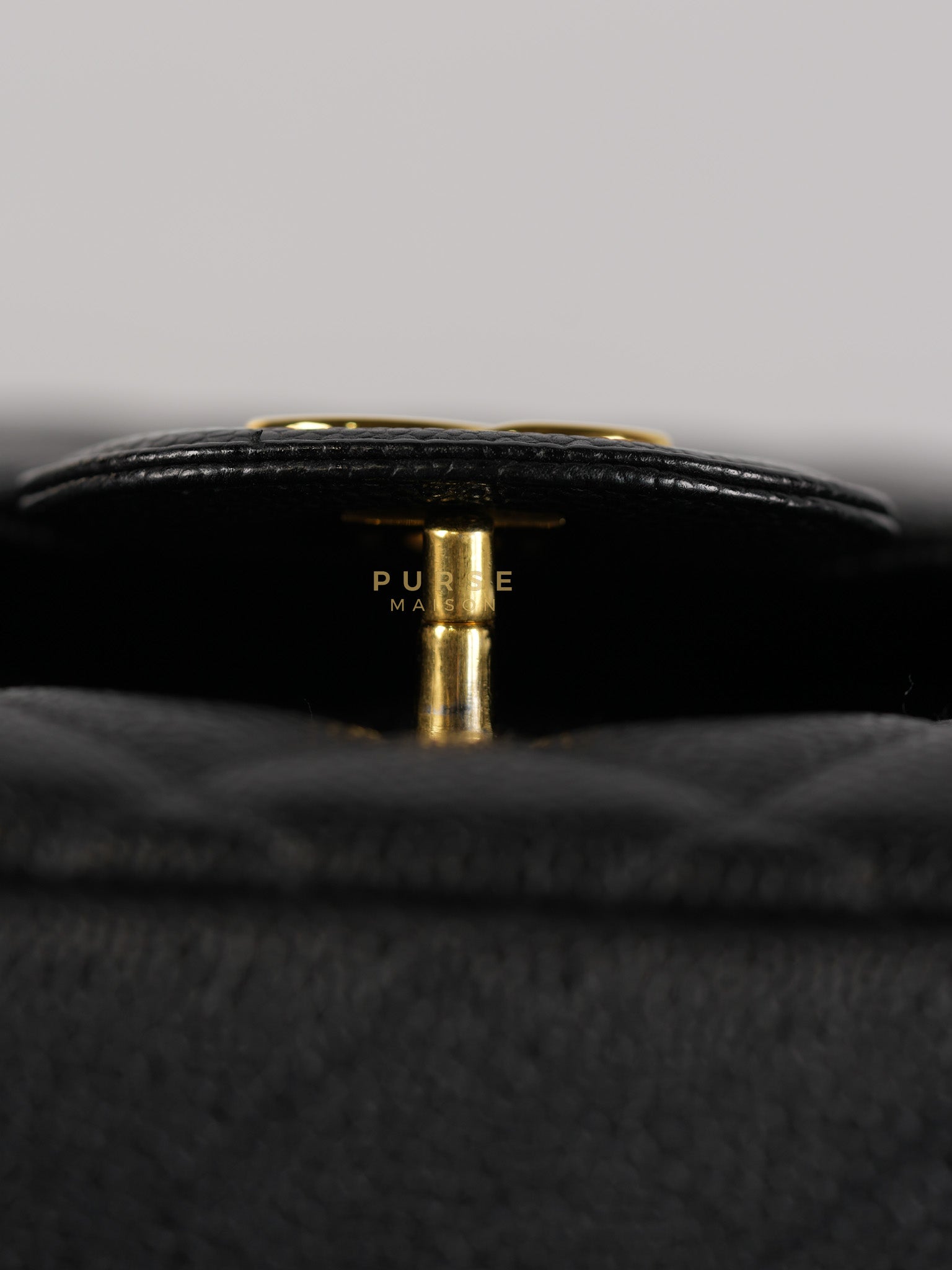 Single Flap Maxi Bag in Black Caviar Leather Gold Hardware Series 13) | Purse Maison Luxury Bags Shop