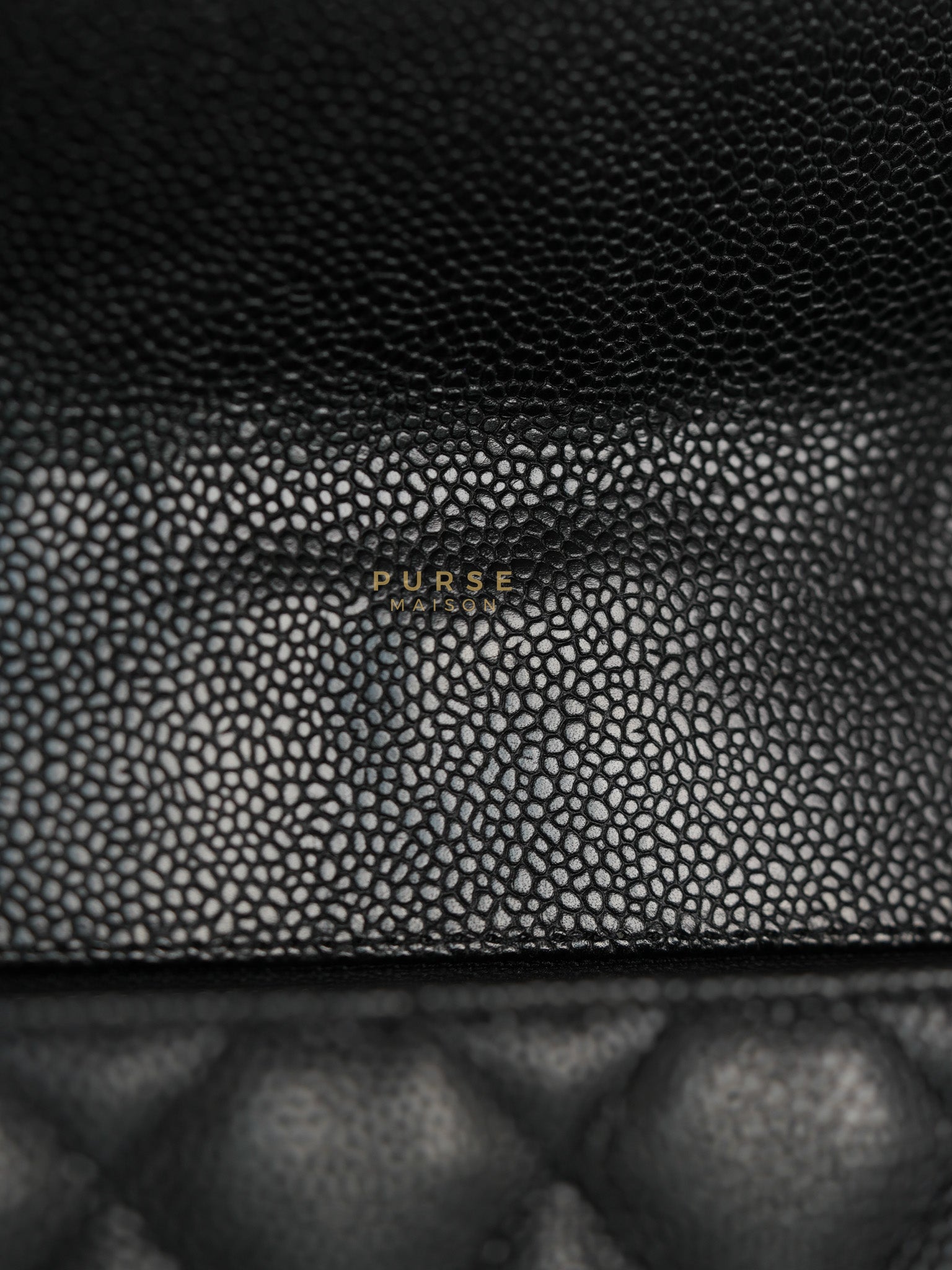 Single Flap Maxi Bag in Black Caviar Leather Gold Hardware Series 13) | Purse Maison Luxury Bags Shop