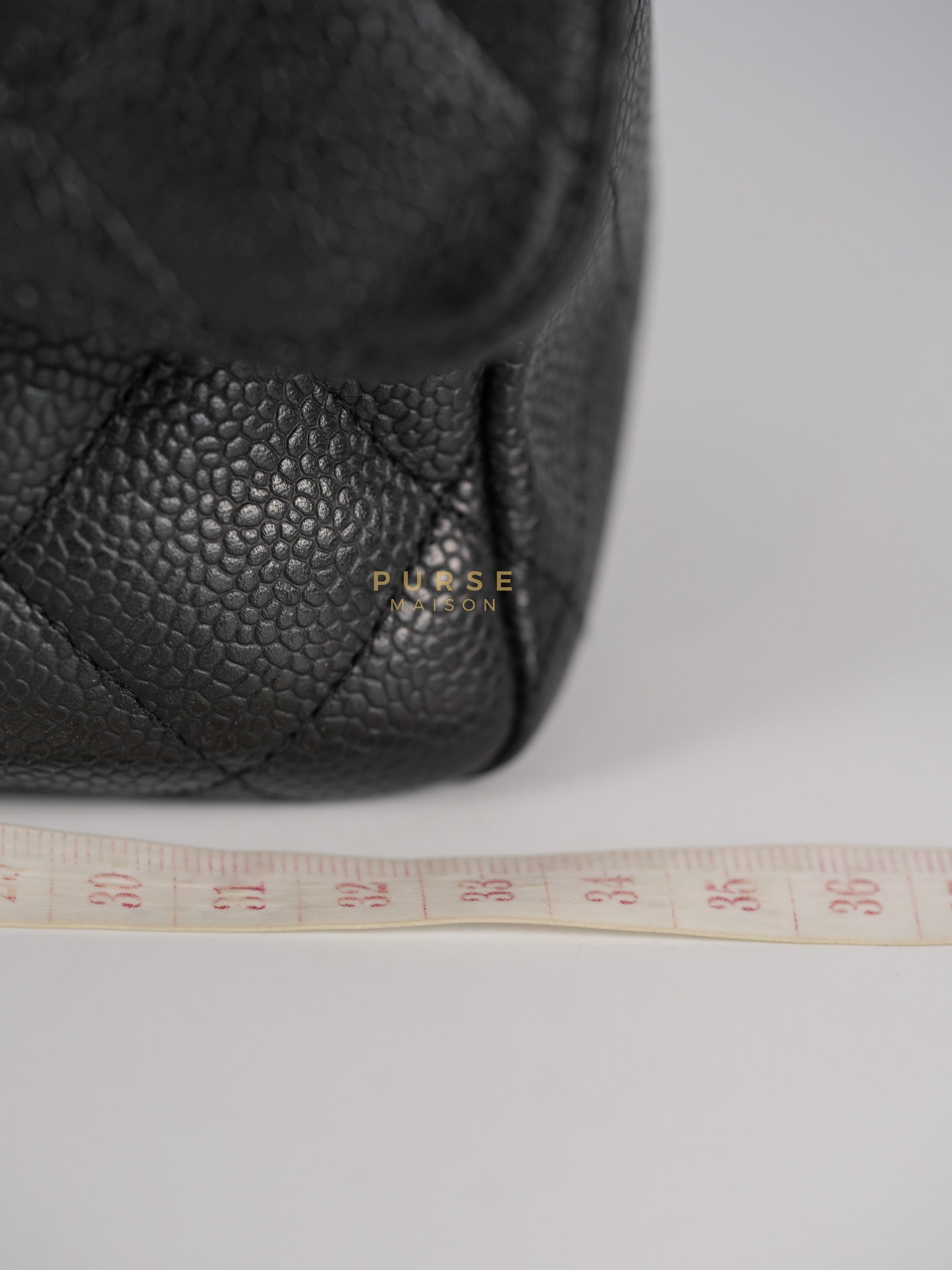Single Flap Maxi Bag in Black Caviar Leather Gold Hardware Series 13) | Purse Maison Luxury Bags Shop