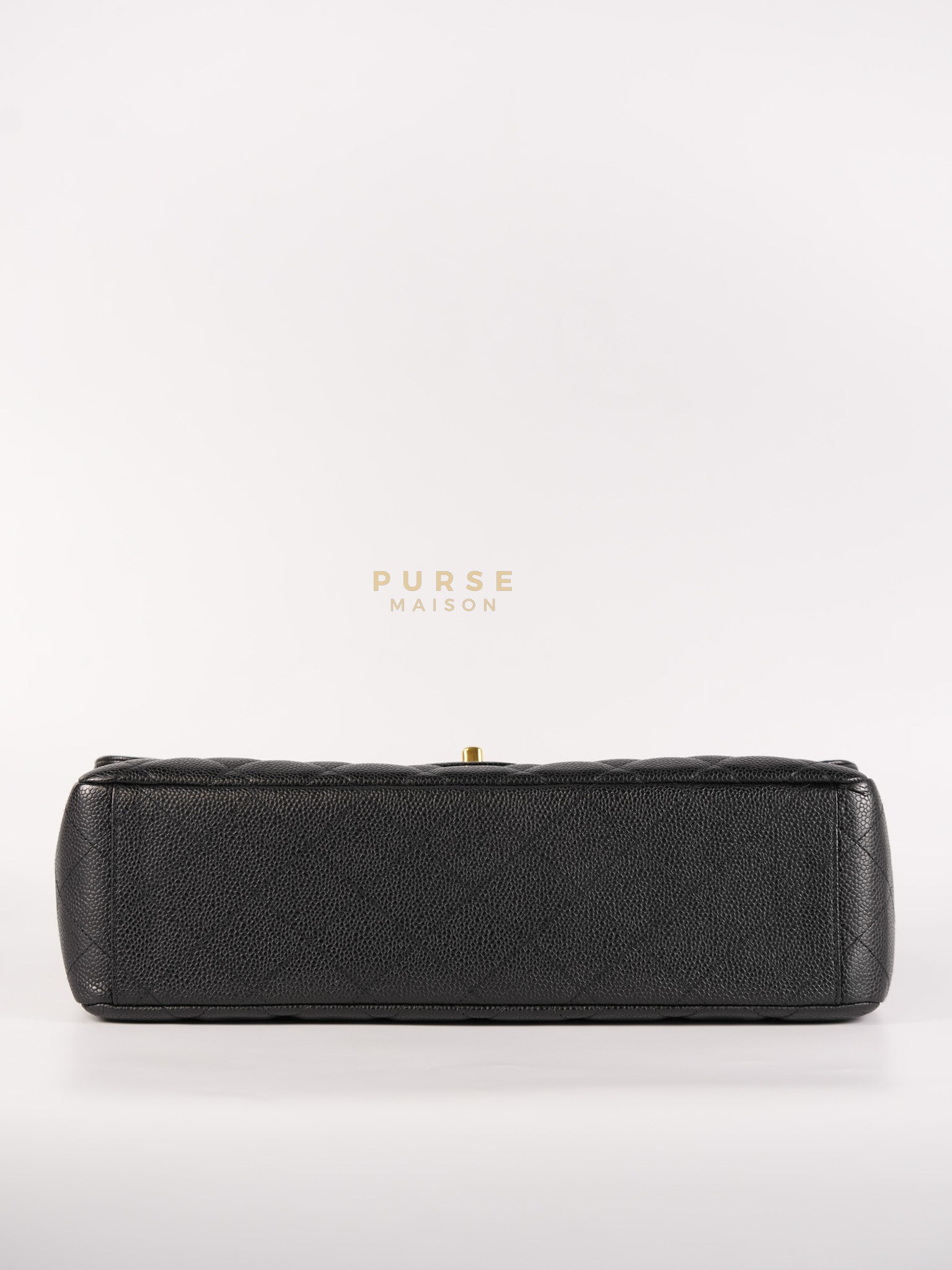 Single Flap Maxi Bag in Black Caviar Leather Gold Hardware Series 13) | Purse Maison Luxury Bags Shop