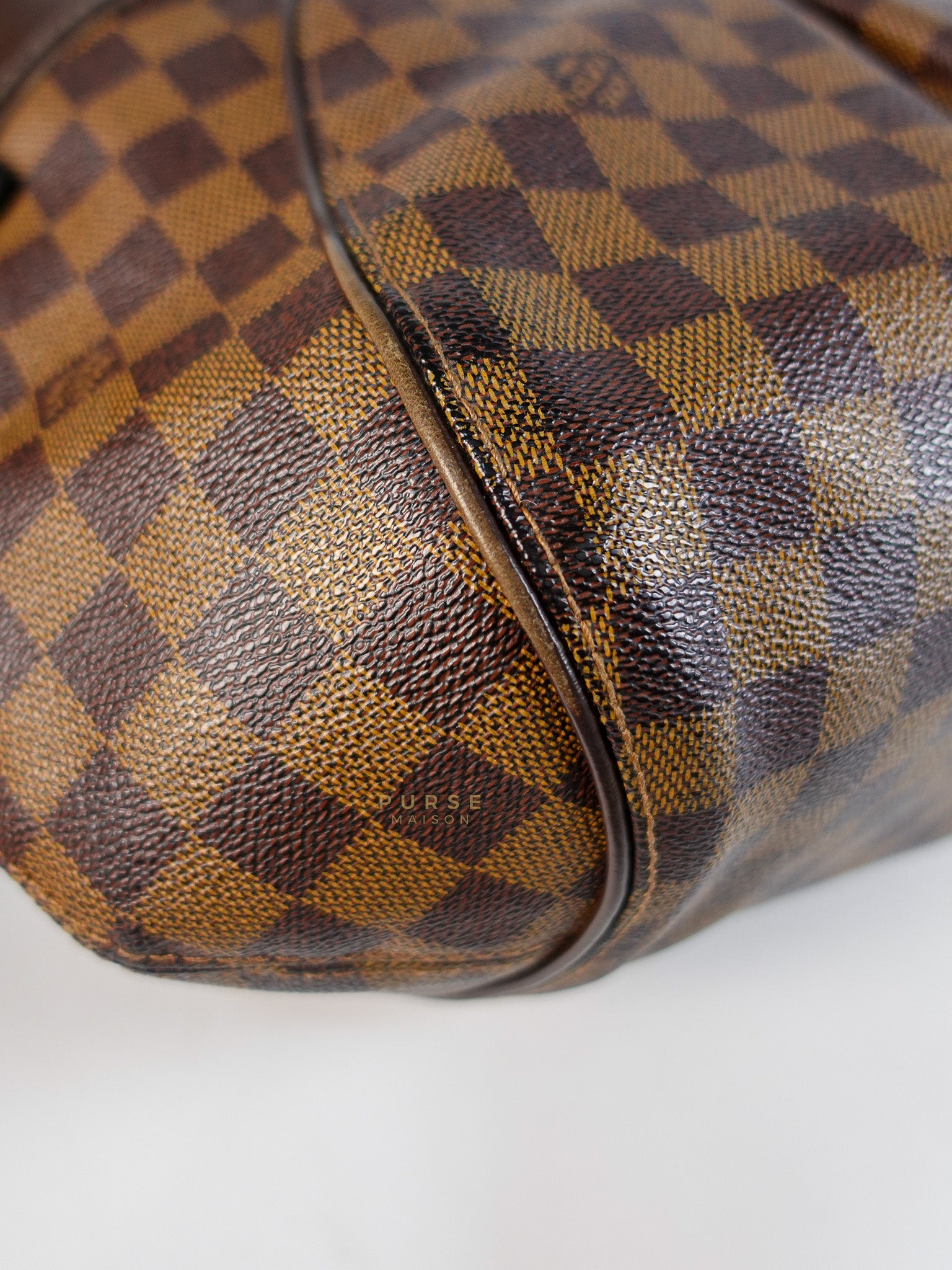 Sistina Bag MM in Brown Damier Ebene Canvas (Date Code: VI2100) | Purse Maison Luxury Bags Shop