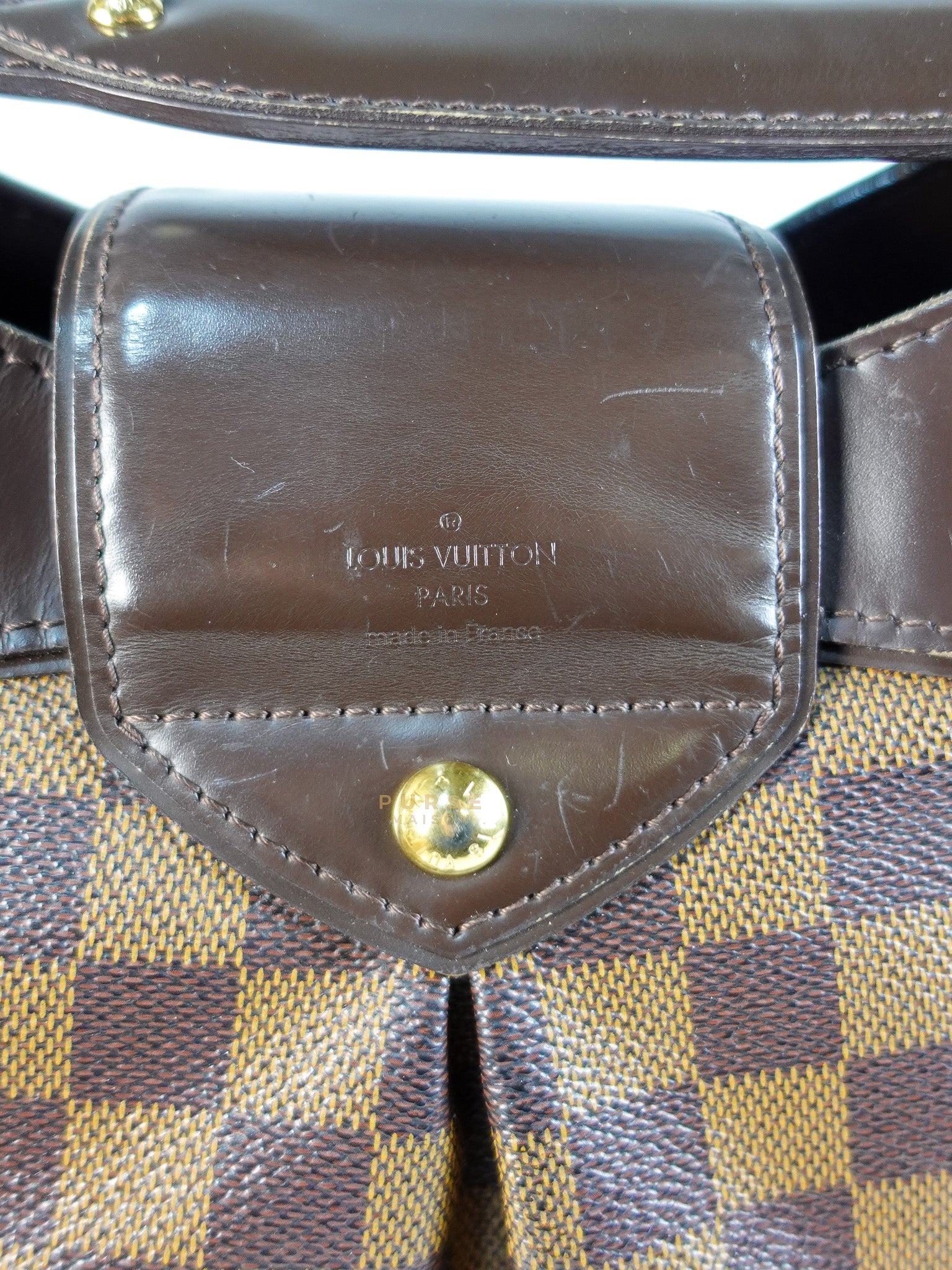 Sistina Bag MM in Brown Damier Ebene Canvas (Date Code: VI2100) | Purse Maison Luxury Bags Shop