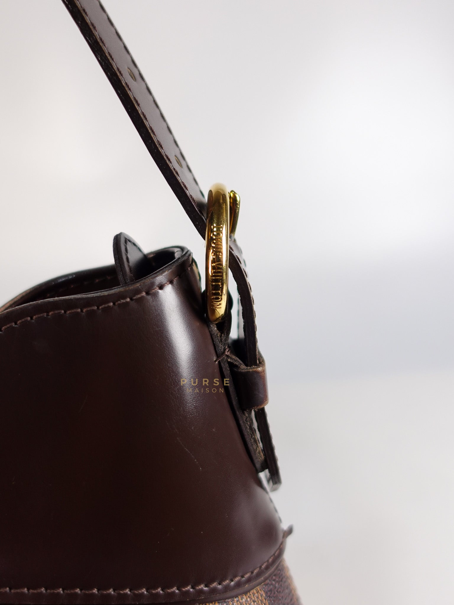 Sistina Bag MM in Brown Damier Ebene Canvas (Date Code: VI2100) | Purse Maison Luxury Bags Shop