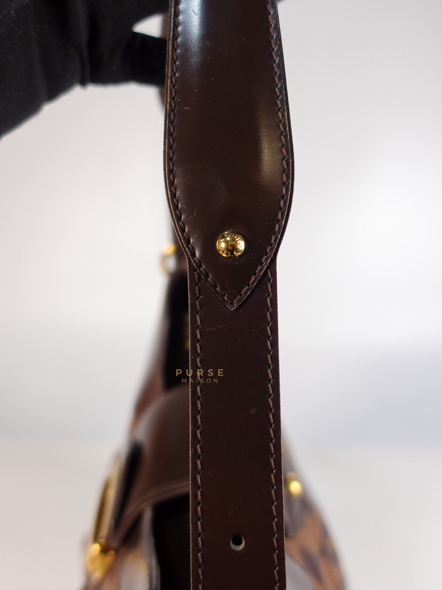 Sistina Bag MM in Brown Damier Ebene Canvas (Date Code: VI2100) | Purse Maison Luxury Bags Shop
