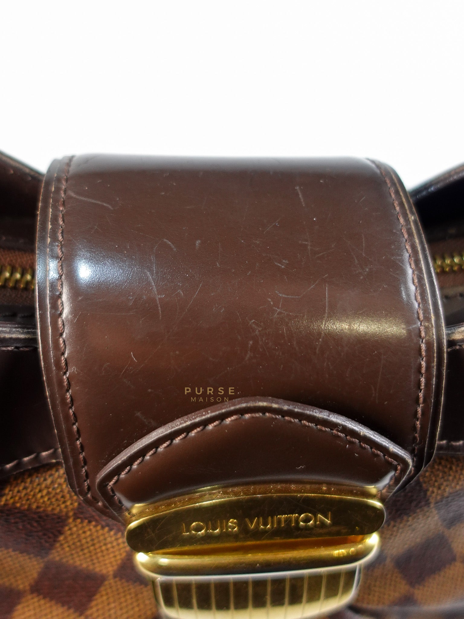 Sistina Bag MM in Brown Damier Ebene Canvas (Date Code: VI2100) | Purse Maison Luxury Bags Shop