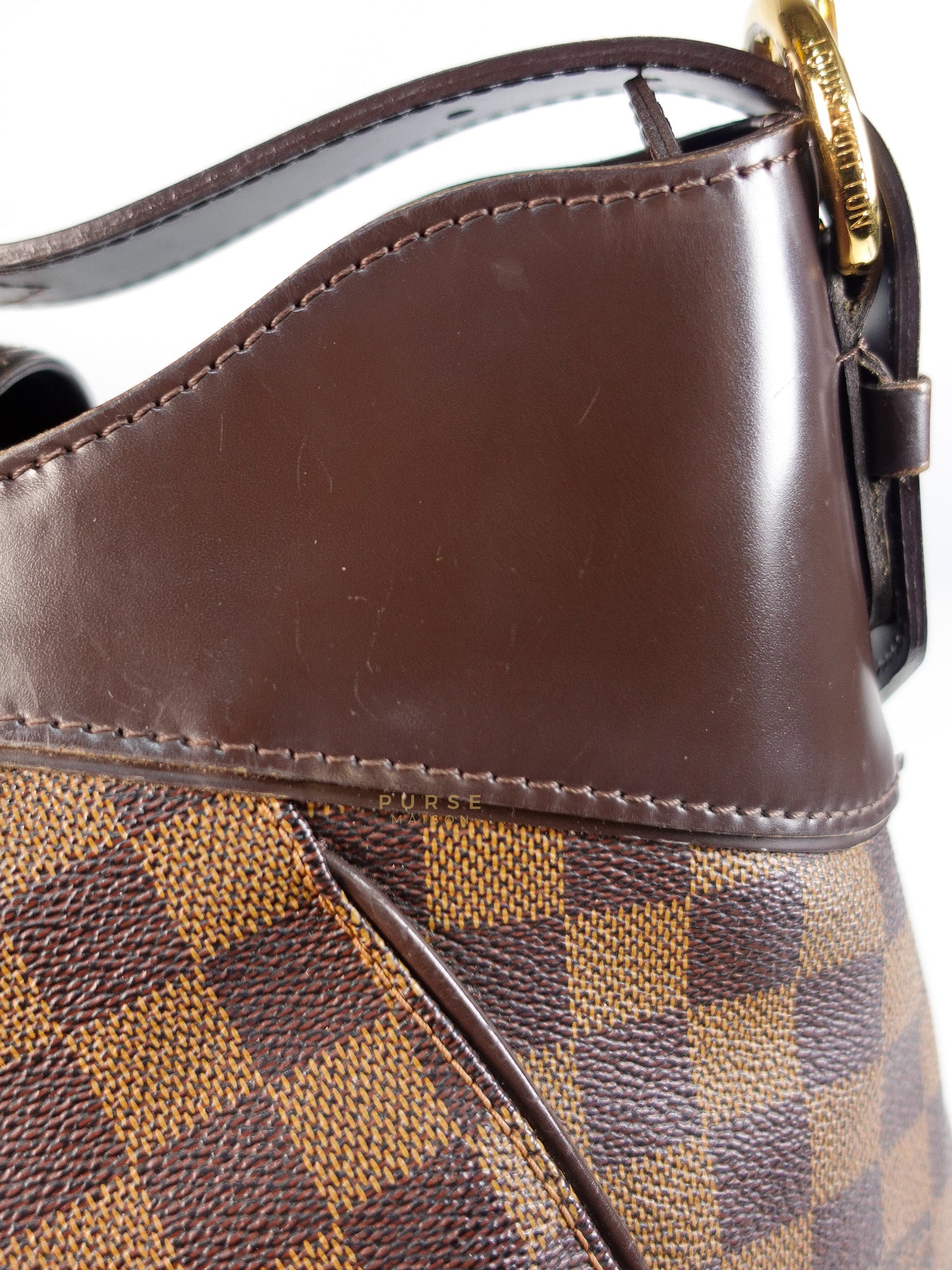 Sistina Bag MM in Brown Damier Ebene Canvas (Date Code: VI2100) | Purse Maison Luxury Bags Shop