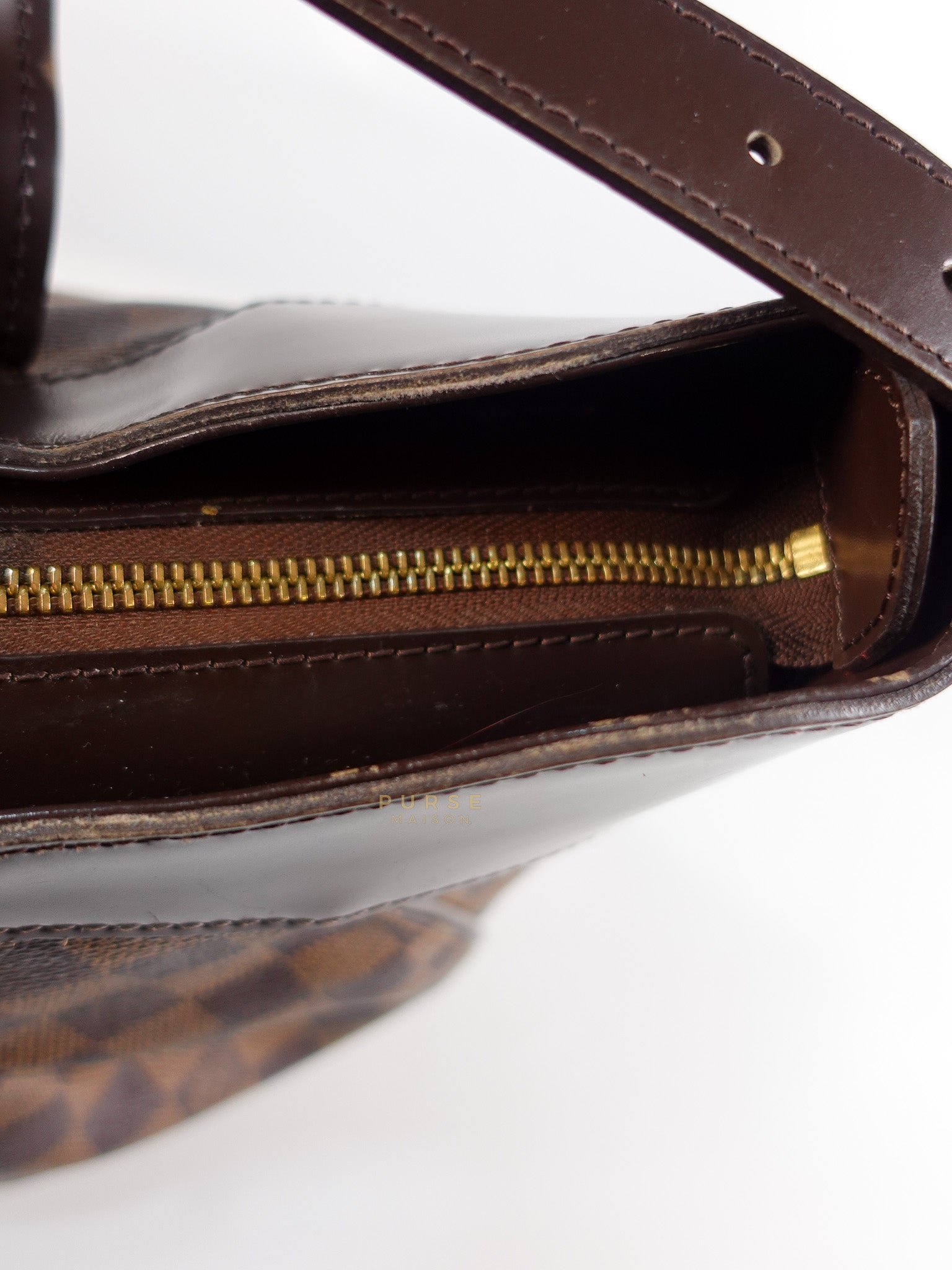 Sistina Bag MM in Brown Damier Ebene Canvas (Date Code: VI2100) | Purse Maison Luxury Bags Shop