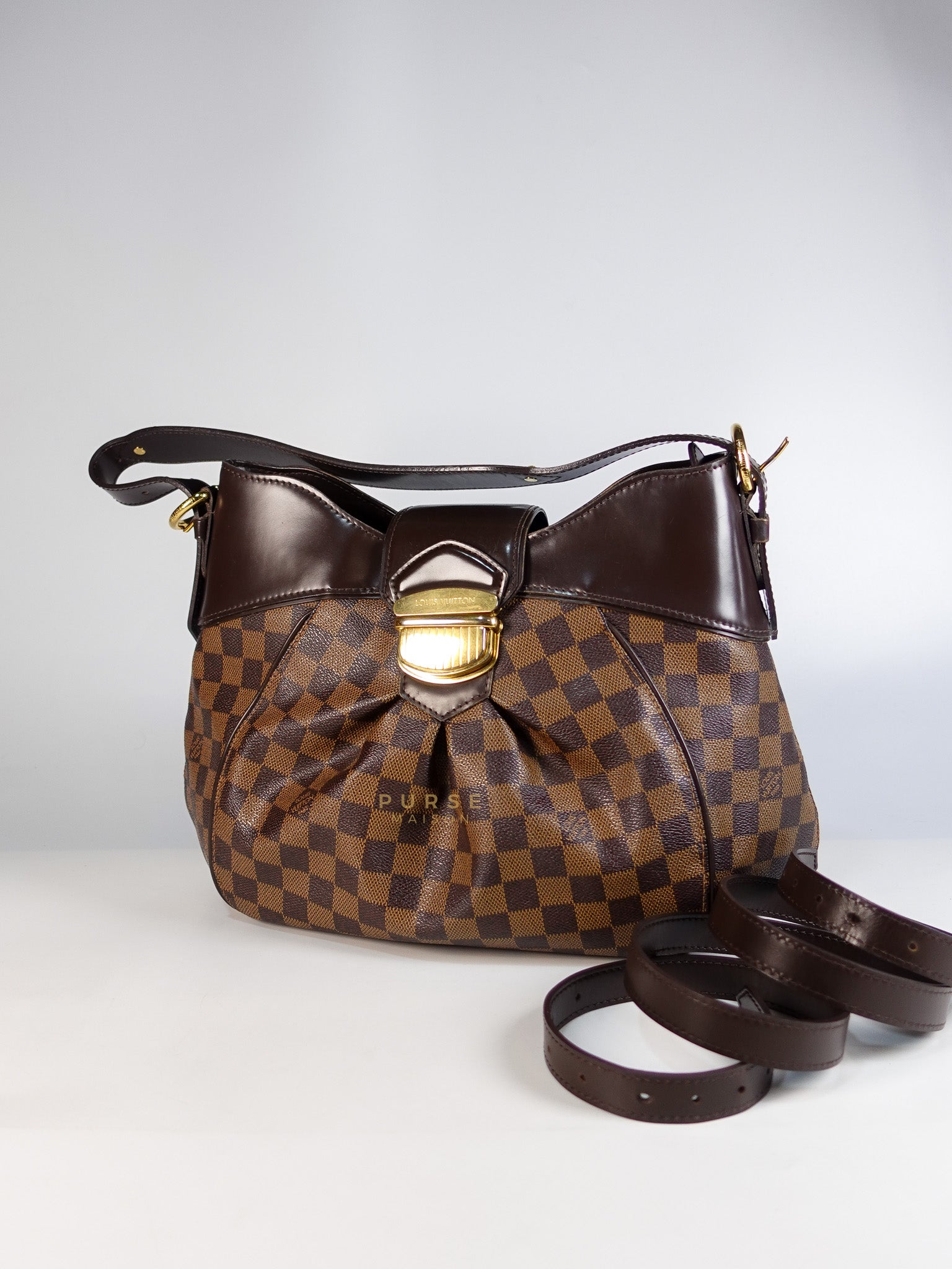 Sistina Bag MM in Brown Damier Ebene Canvas (Date Code: VI2100) | Purse Maison Luxury Bags Shop