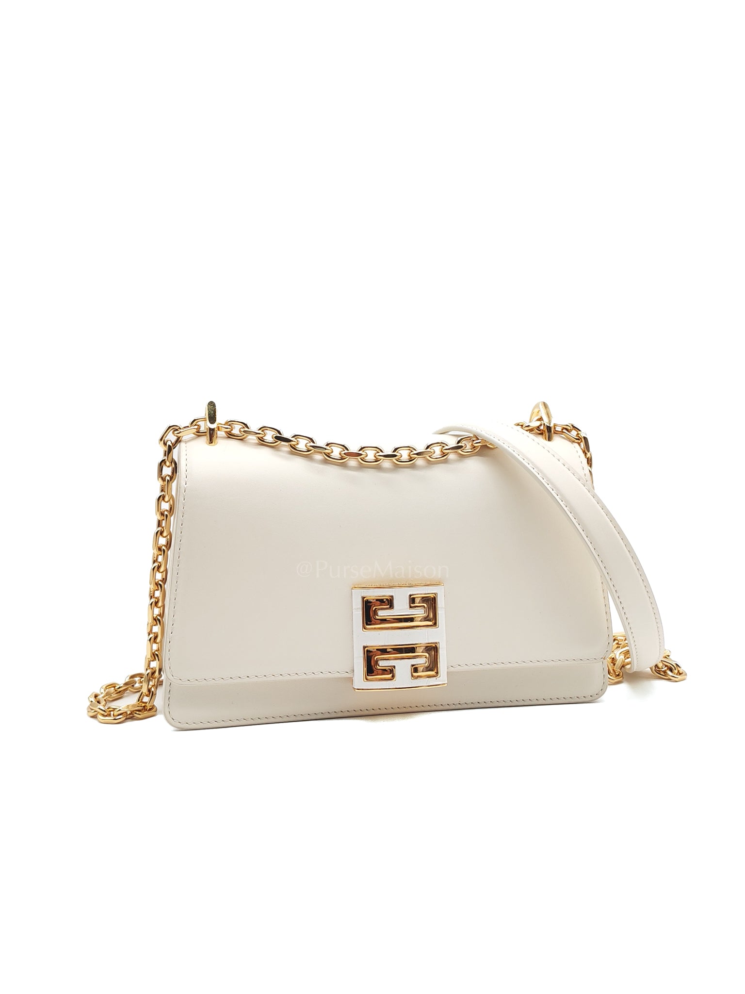 Small 4G Sliding Chain Ivory White Shoulder Bag | Purse Maison Luxury Bags Shop