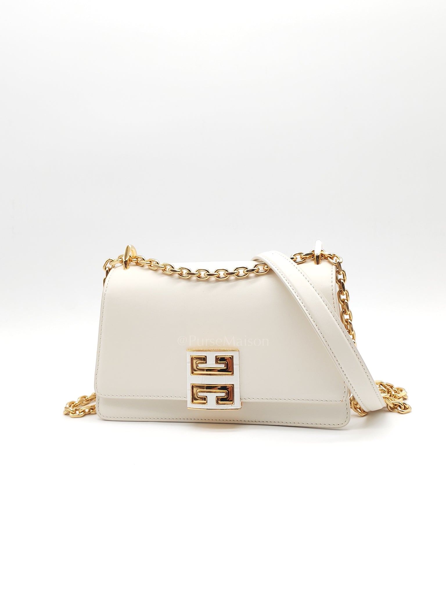 Small 4G Sliding Chain Ivory White Shoulder Bag | Purse Maison Luxury Bags Shop