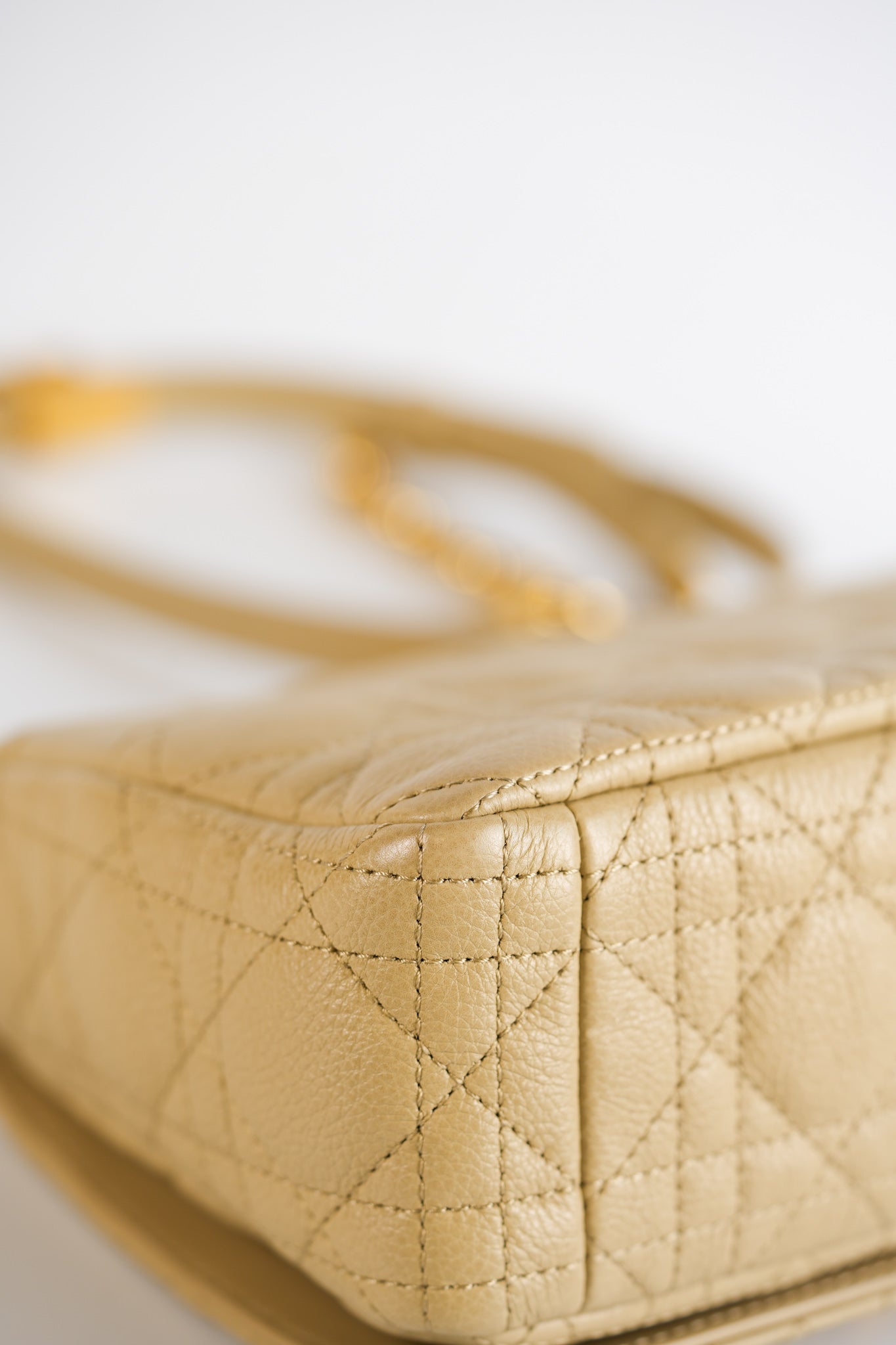 Small Caro Rope Beige Supple Cannage Calfskin Chain Bag | Purse Maison Luxury Bags Shop