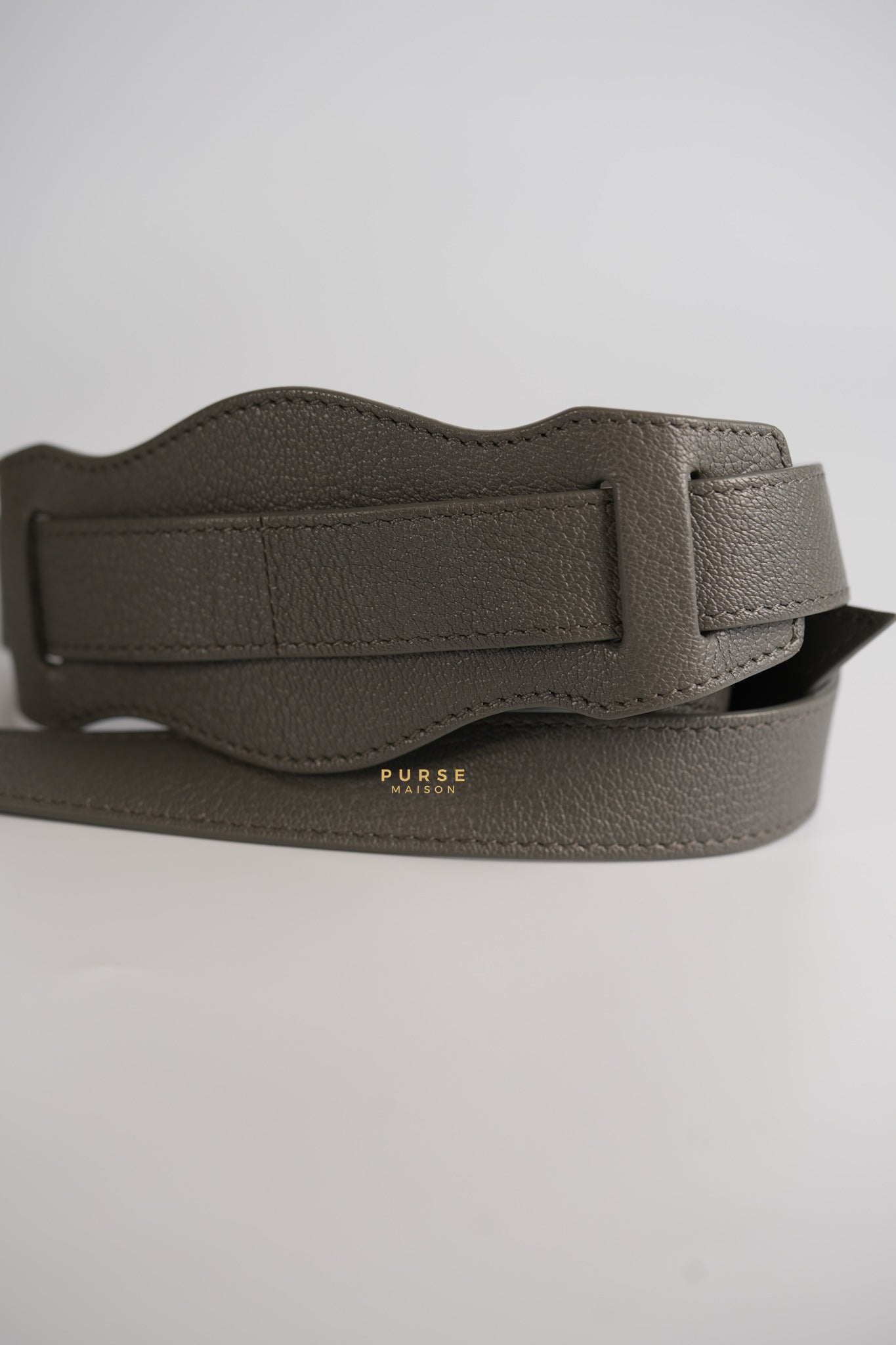 Small City Metallic Edge Bag in Gray Leather and Gold Hardware | Purse Maison Luxury Bags Shop