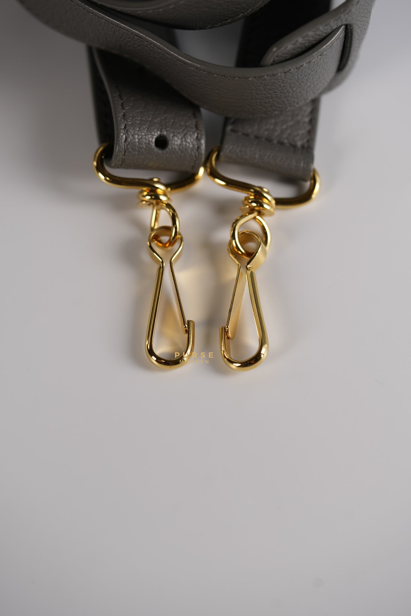 Small City Metallic Edge Bag in Gray Leather and Gold Hardware | Purse Maison Luxury Bags Shop