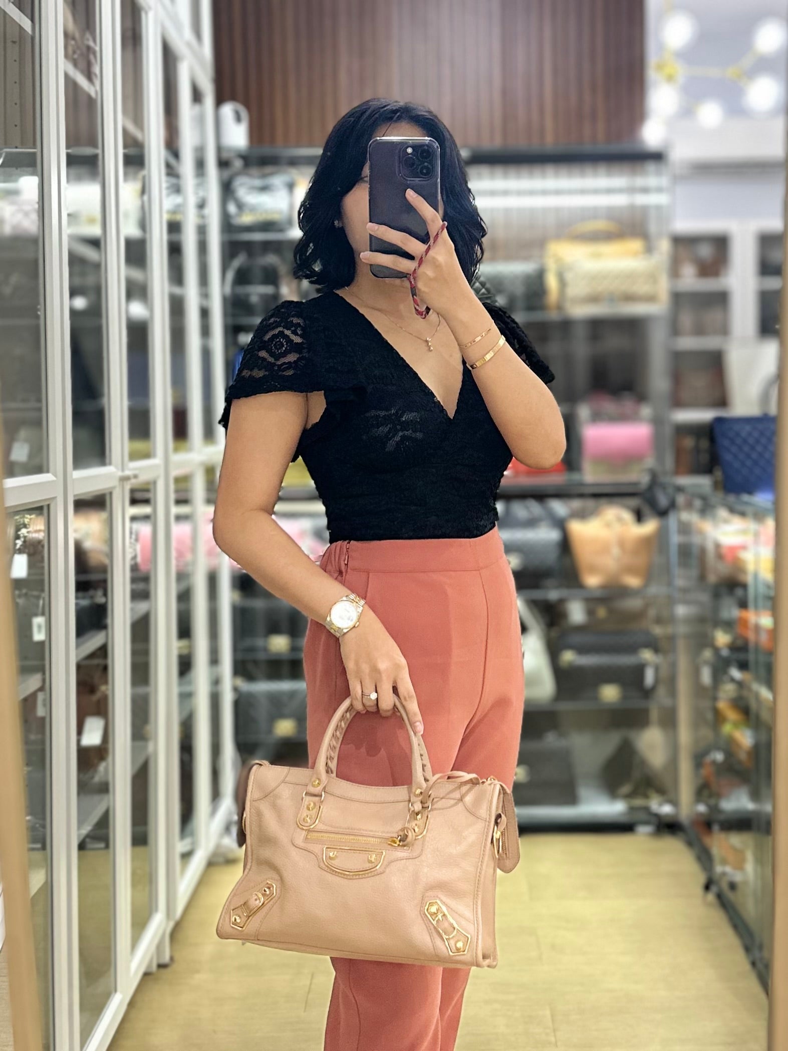 Small Classic City Sahara Beige Metallic Edge Crossbody Bag | Purse Maison Luxury Bags Shop