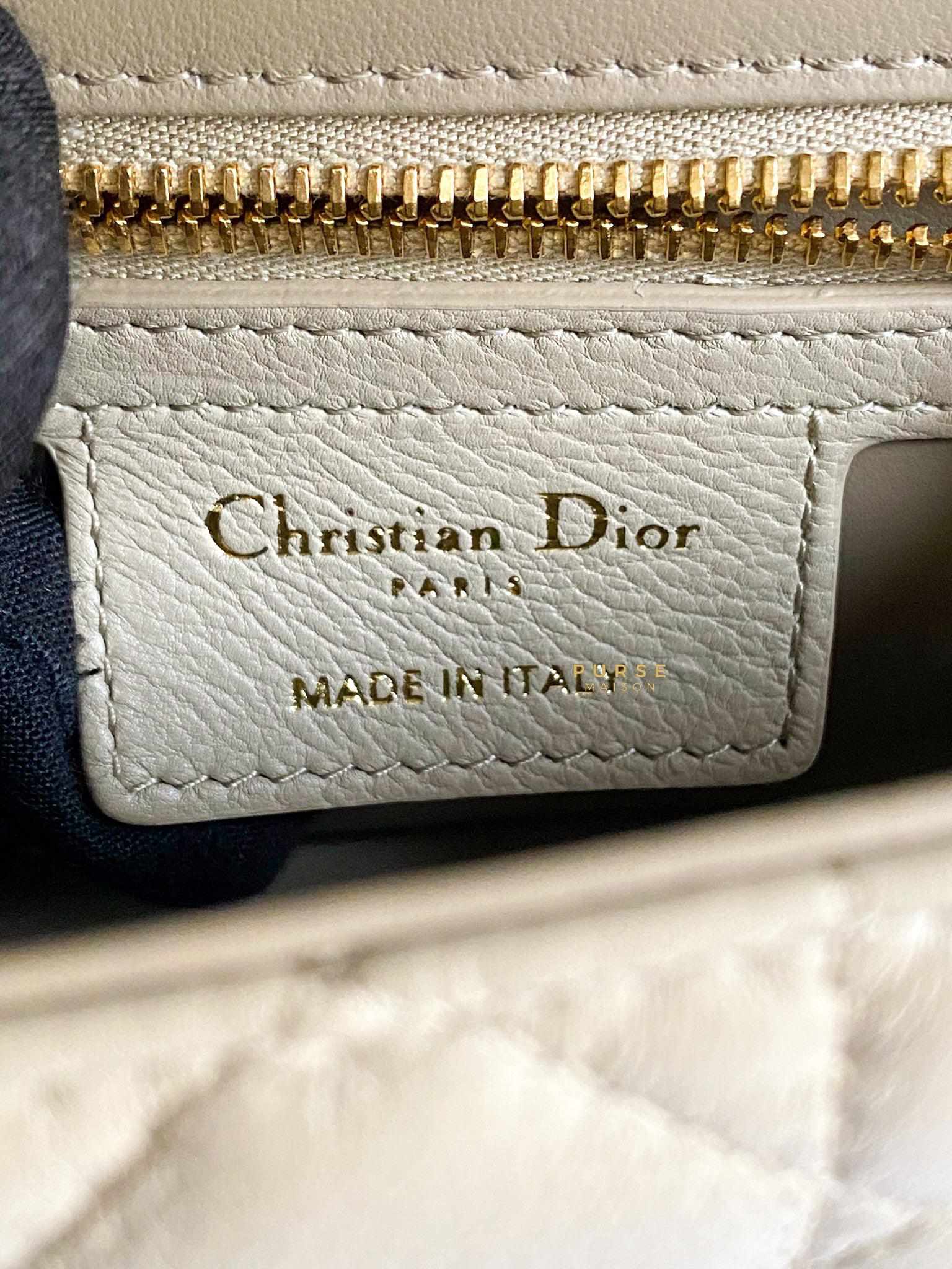 Christian Dior Small Dior Caro Bag Light Beige Quilt