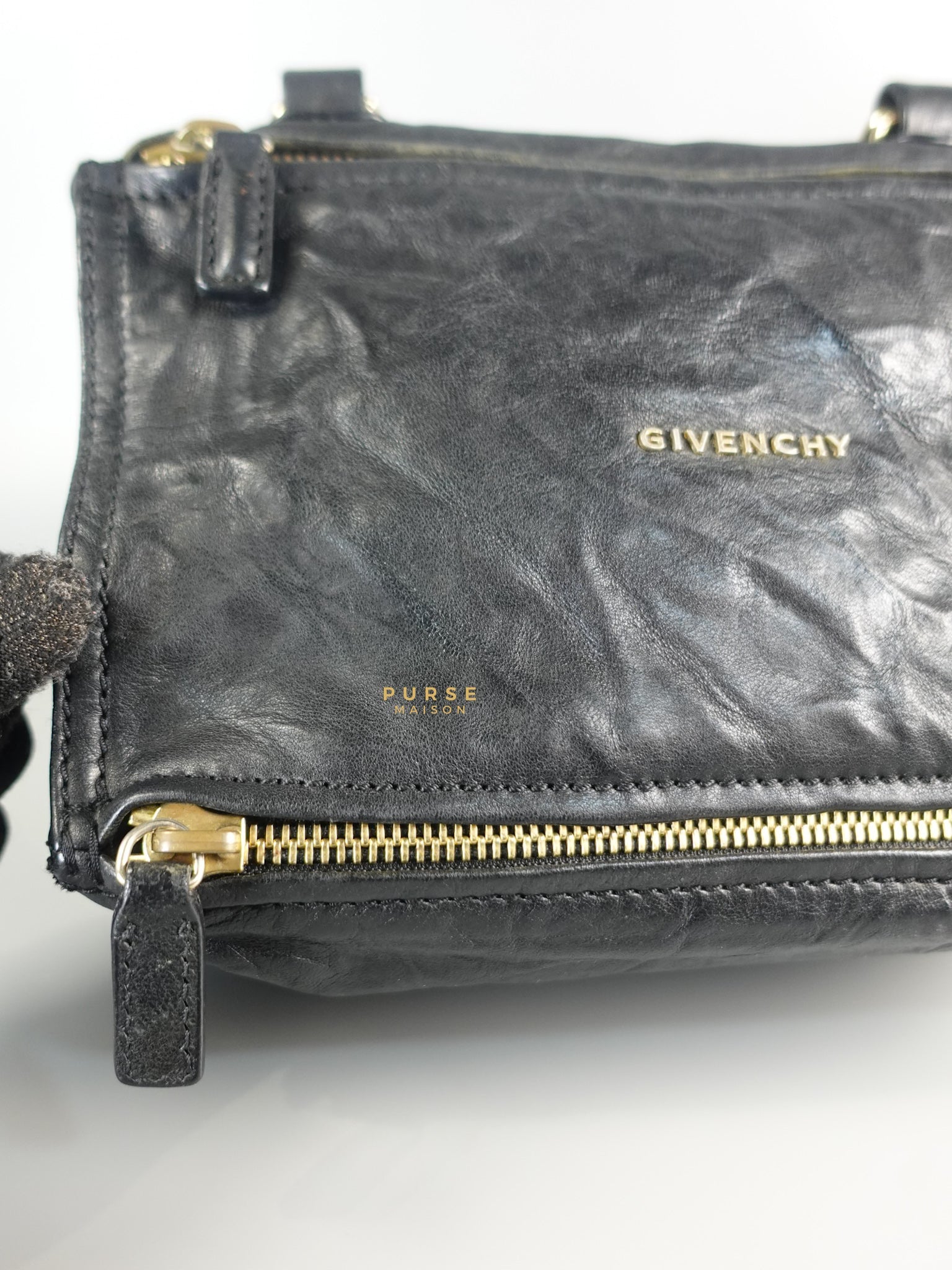 Small Pandora Bag in Black Leather | Purse Maison Luxury Bags Shop