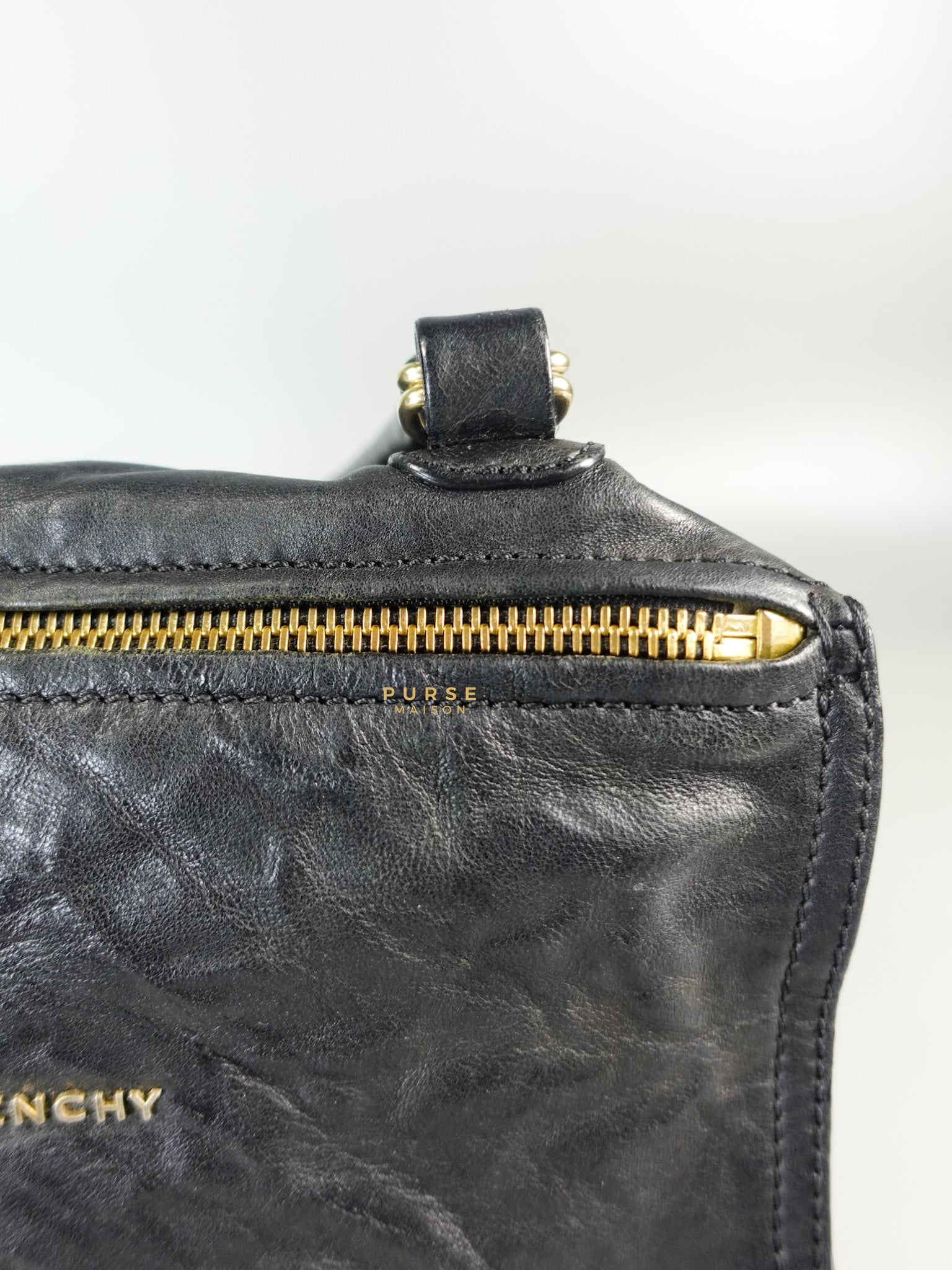 Small Pandora Bag in Black Leather | Purse Maison Luxury Bags Shop