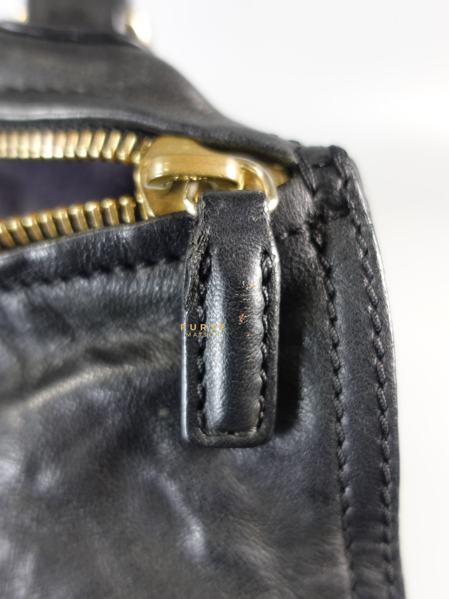 Small Pandora Bag in Black Leather | Purse Maison Luxury Bags Shop