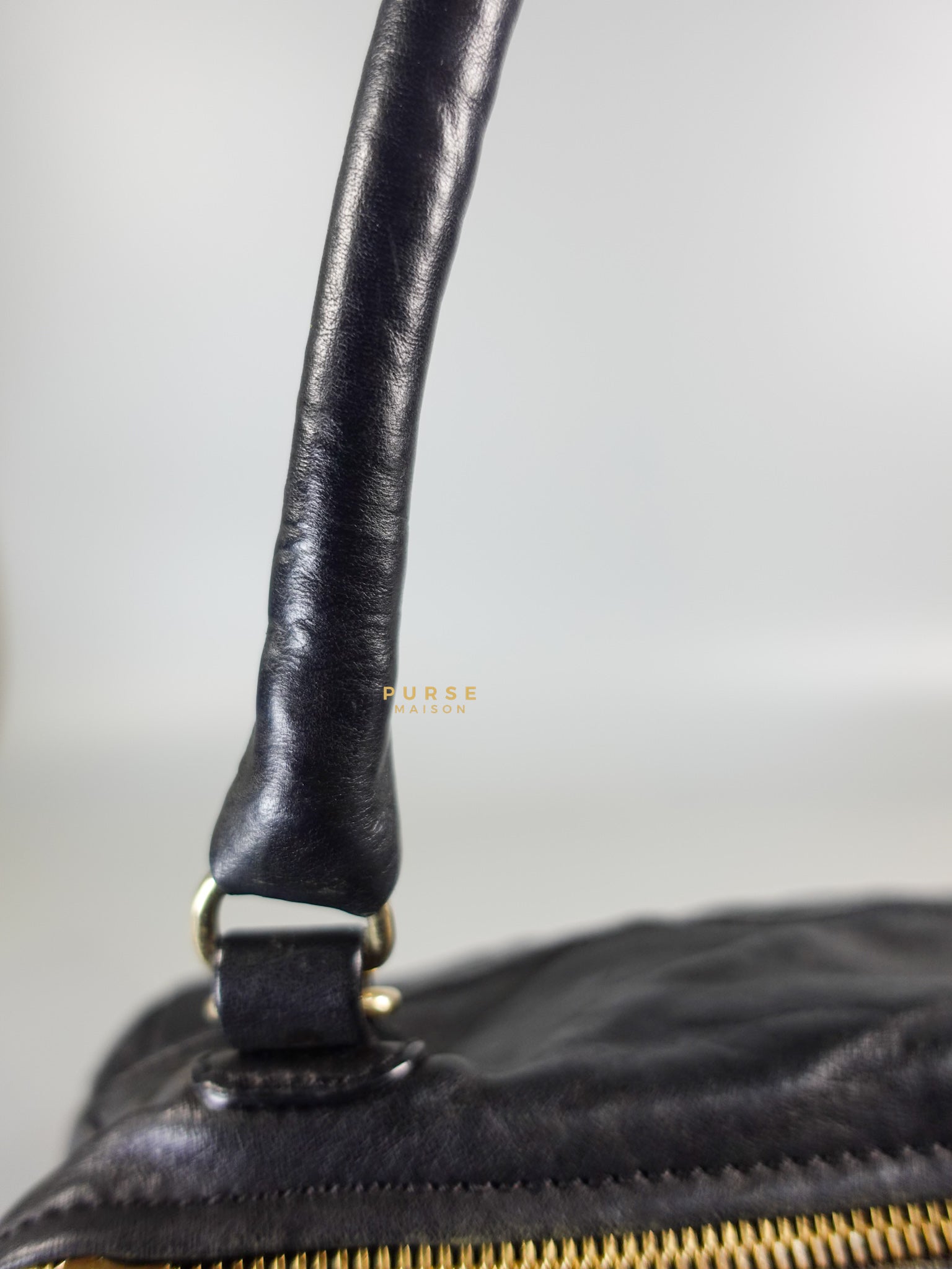 Small Pandora Bag in Black Leather | Purse Maison Luxury Bags Shop