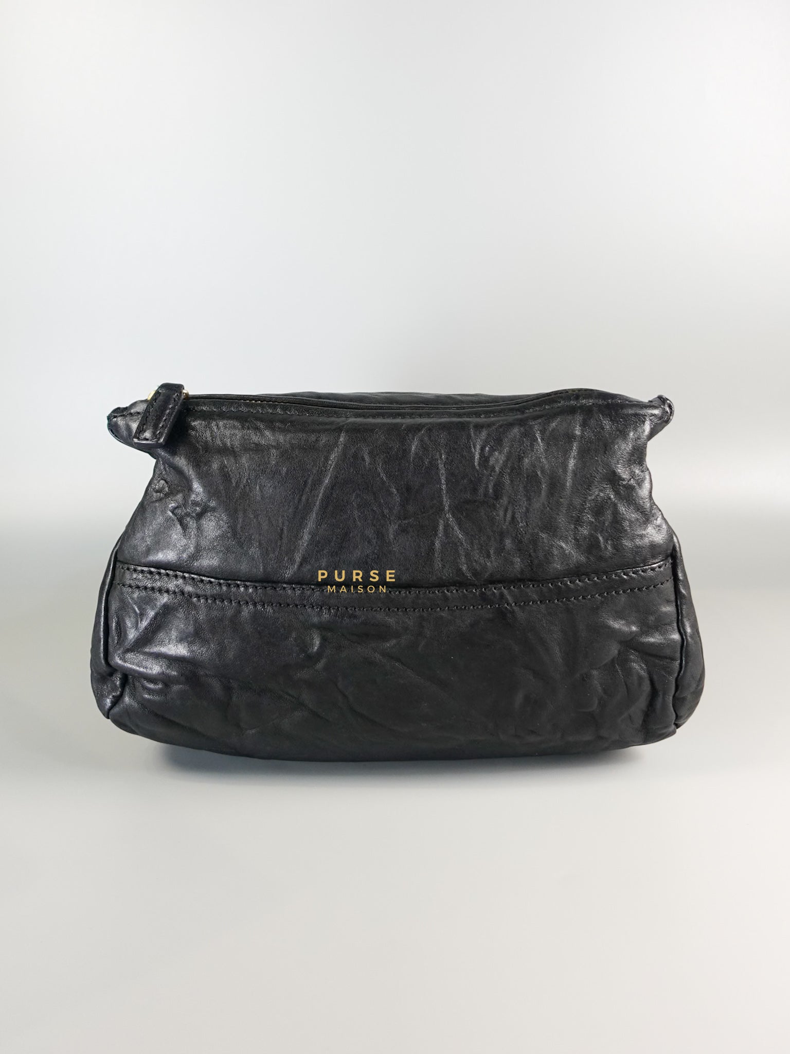 Small Pandora Bag in Black Leather | Purse Maison Luxury Bags Shop