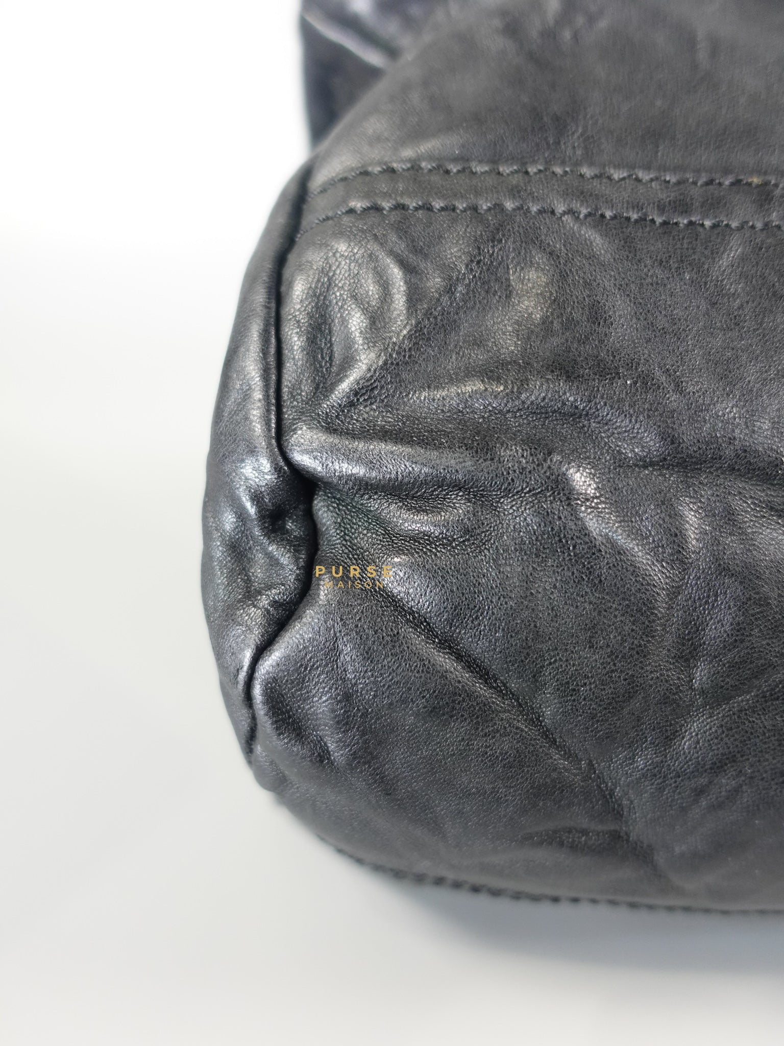 Small Pandora Bag in Black Leather | Purse Maison Luxury Bags Shop