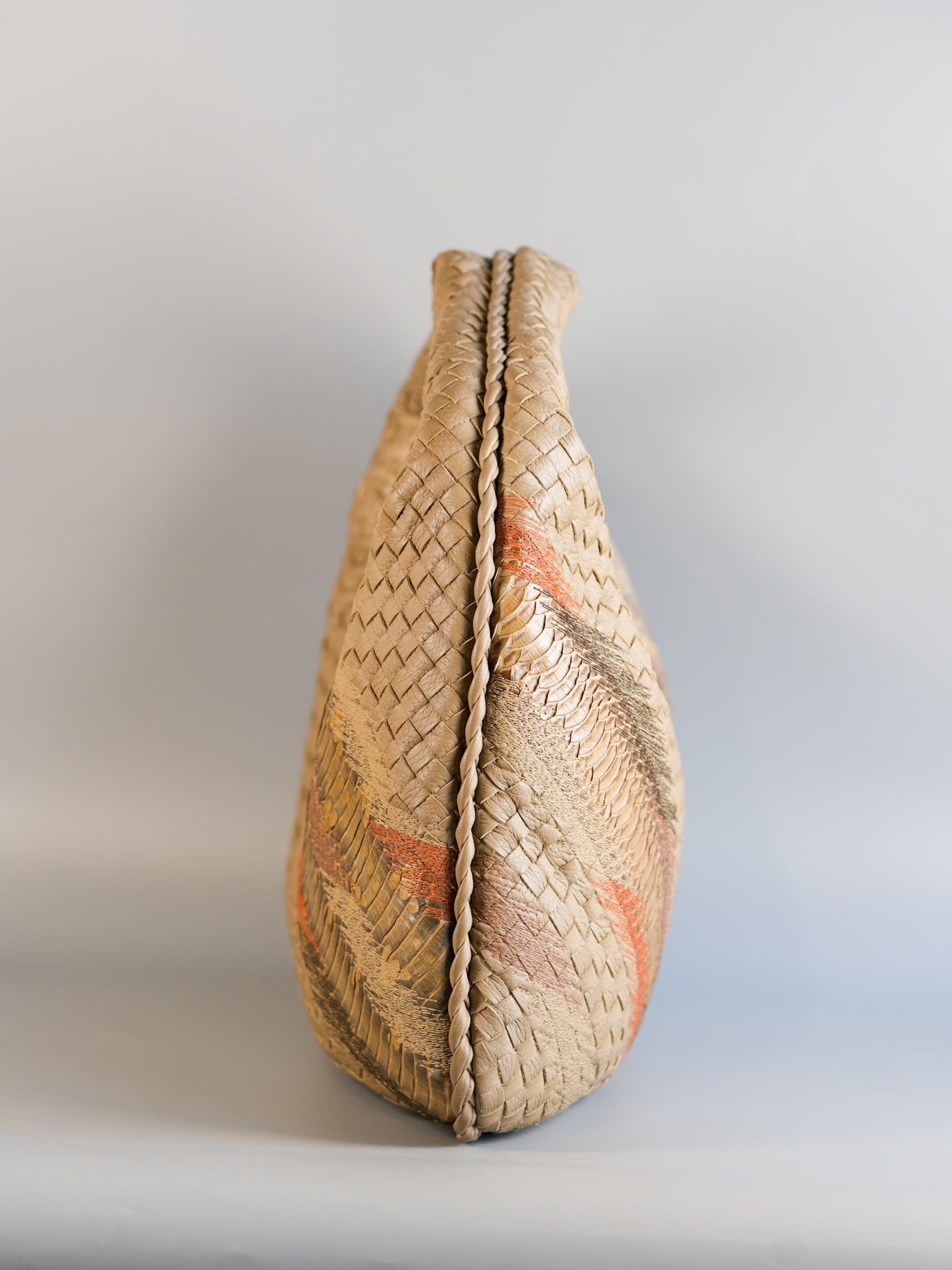 Snakeskin Brown Intrecciato Leather Hobo Bag | Purse Maison Luxury Bags Shop