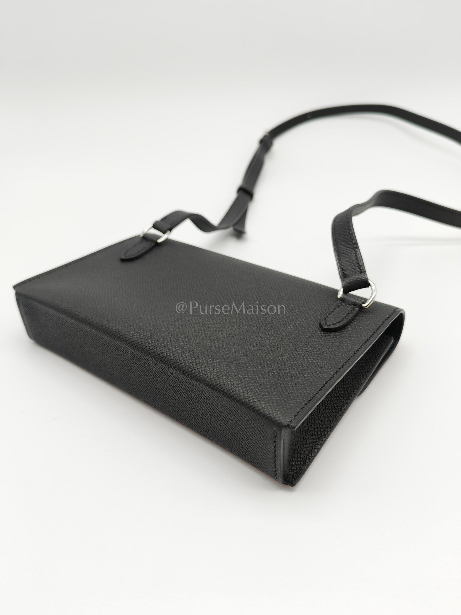 Snap Wallet in Noir/Black Epsom Leather Palladium Hardware Stamp K(2025) | Purse Maison Luxury Bags Shop