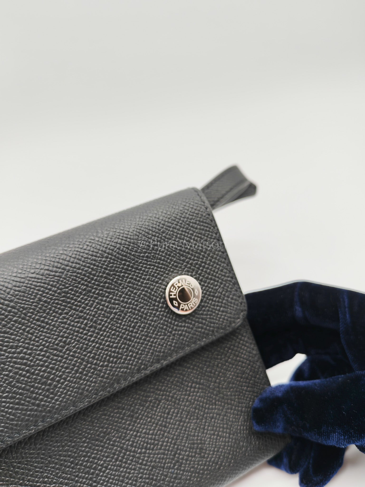 Snap Wallet in Noir/Black Epsom Leather Palladium Hardware Stamp K(2025) | Purse Maison Luxury Bags Shop