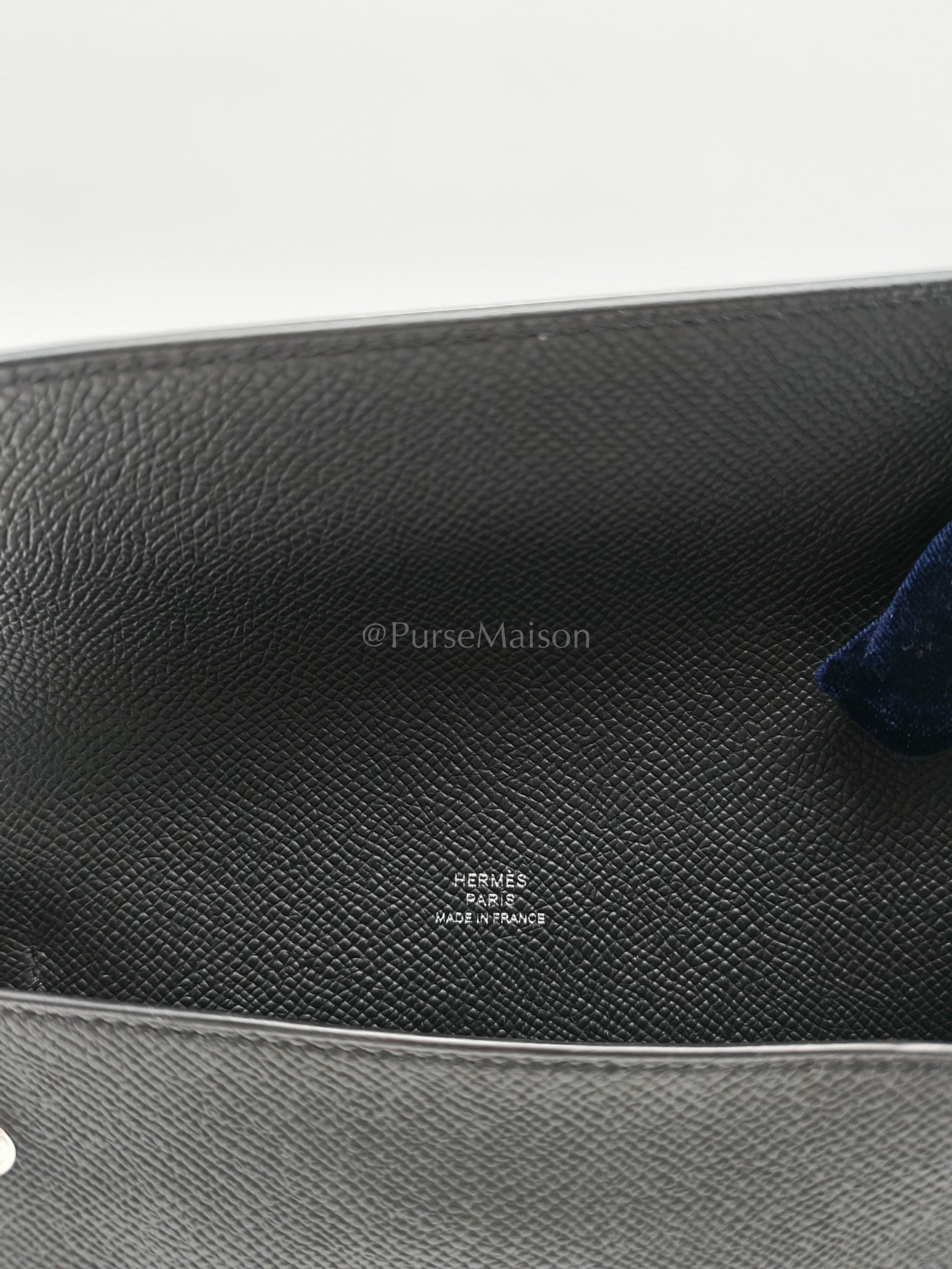 Snap Wallet in Noir/Black Epsom Leather Palladium Hardware Stamp K(2025) | Purse Maison Luxury Bags Shop