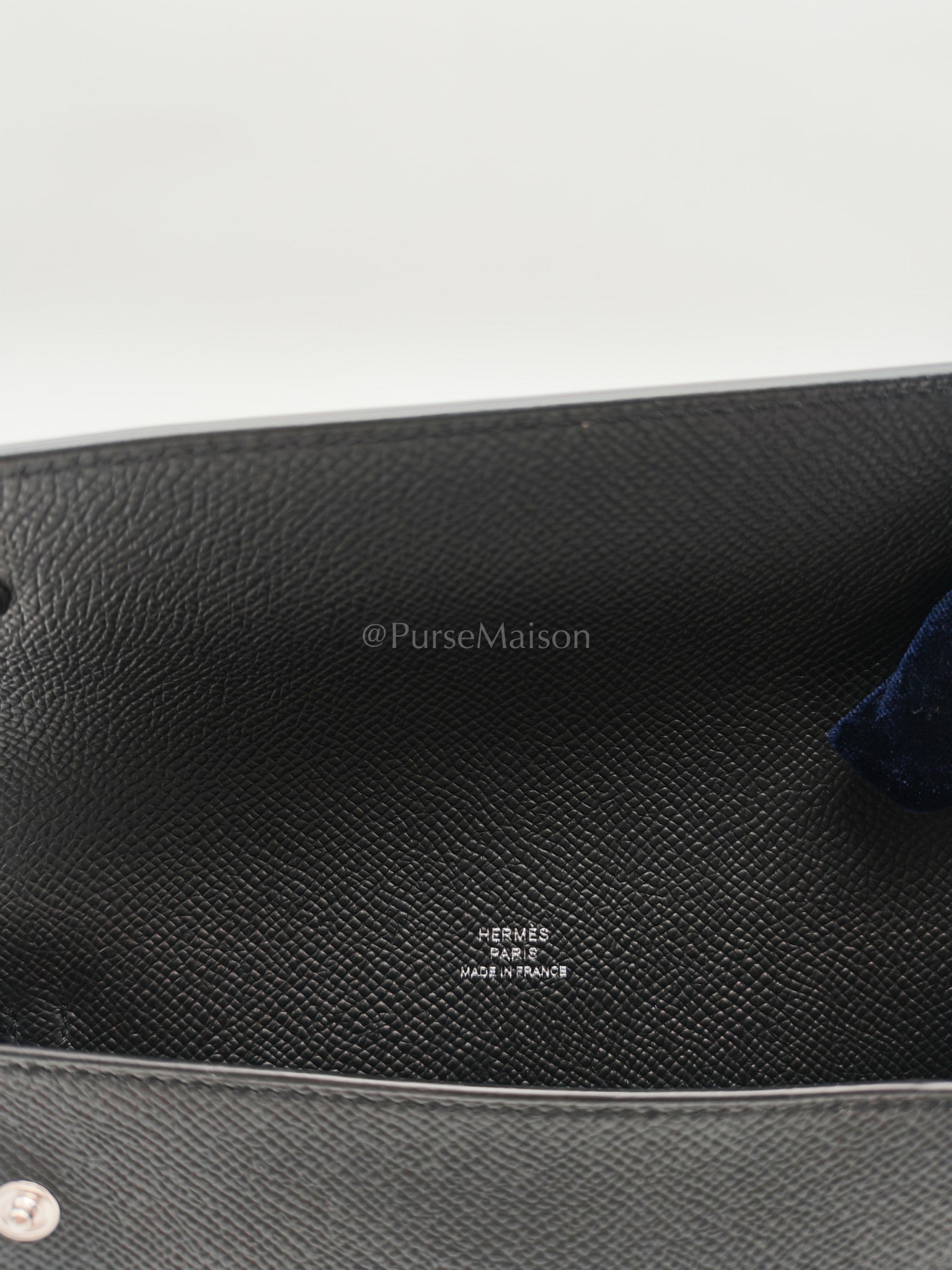 Snap Wallet in Noir/Black Epsom Leather Palladium Hardware Stamp K(2025) | Purse Maison Luxury Bags Shop