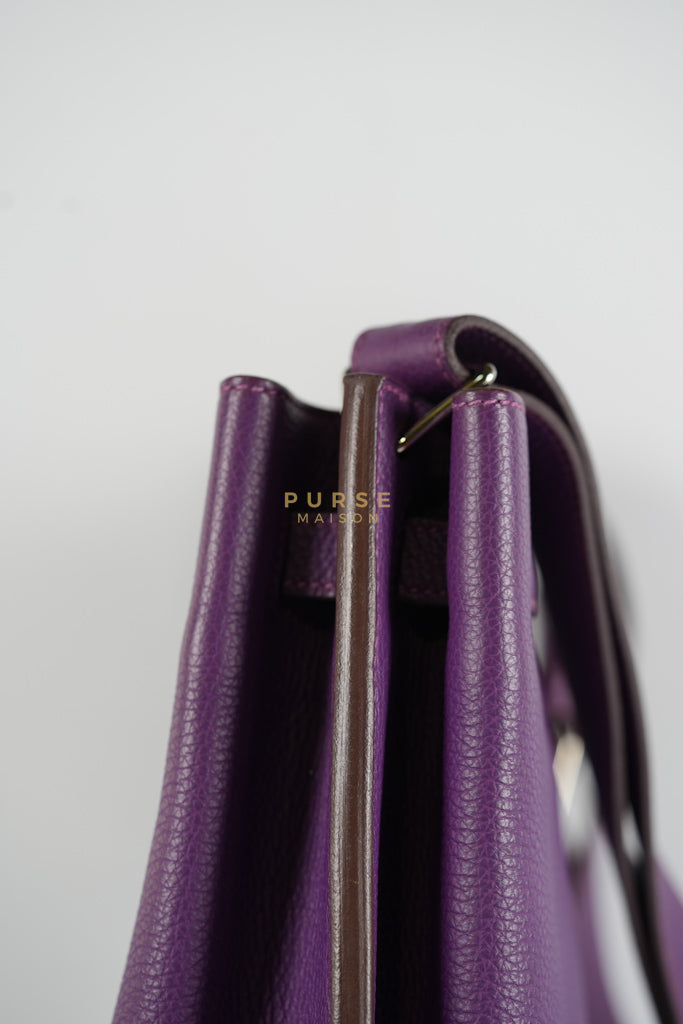 So Kelly Anemone in Togo Leather and Palladium Hardware Stamp Square R (2014) | Purse Maison Luxury Bags Shop
