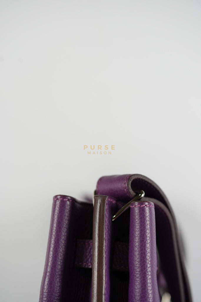 So Kelly Anemone in Togo Leather and Palladium Hardware Stamp Square R (2014) | Purse Maison Luxury Bags Shop
